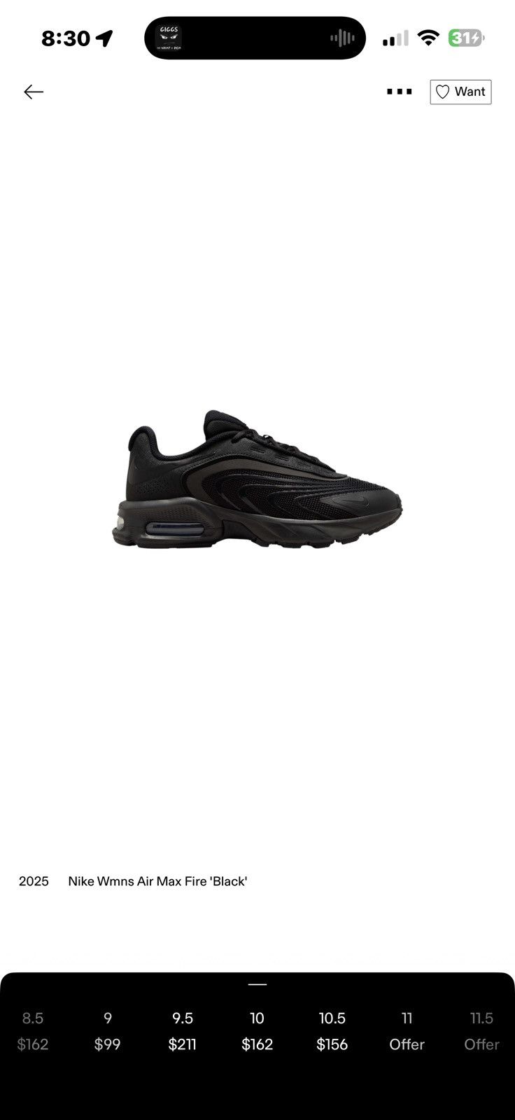 Nike Nike Wmns Air Max Fire 'Black' Size US 10 / IT 40 - 8 Thumbnail