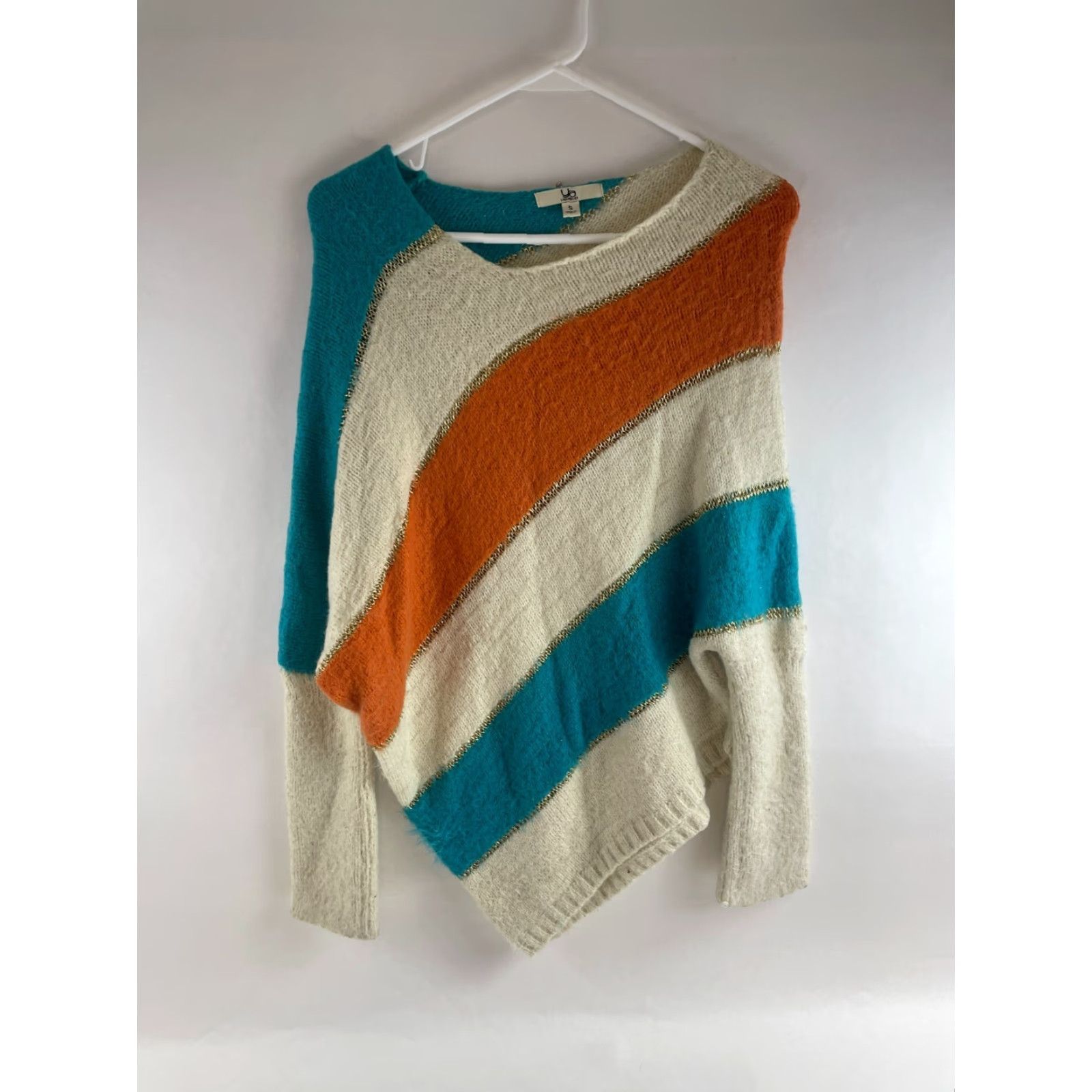 MISA Los Angeles Ya Los Angeles Sweater Womens Small Orange Tan Gold Dolman Sleeve Pullover Sweatshirt Size S / US 4 / IT 40 - 2 Thumbnail