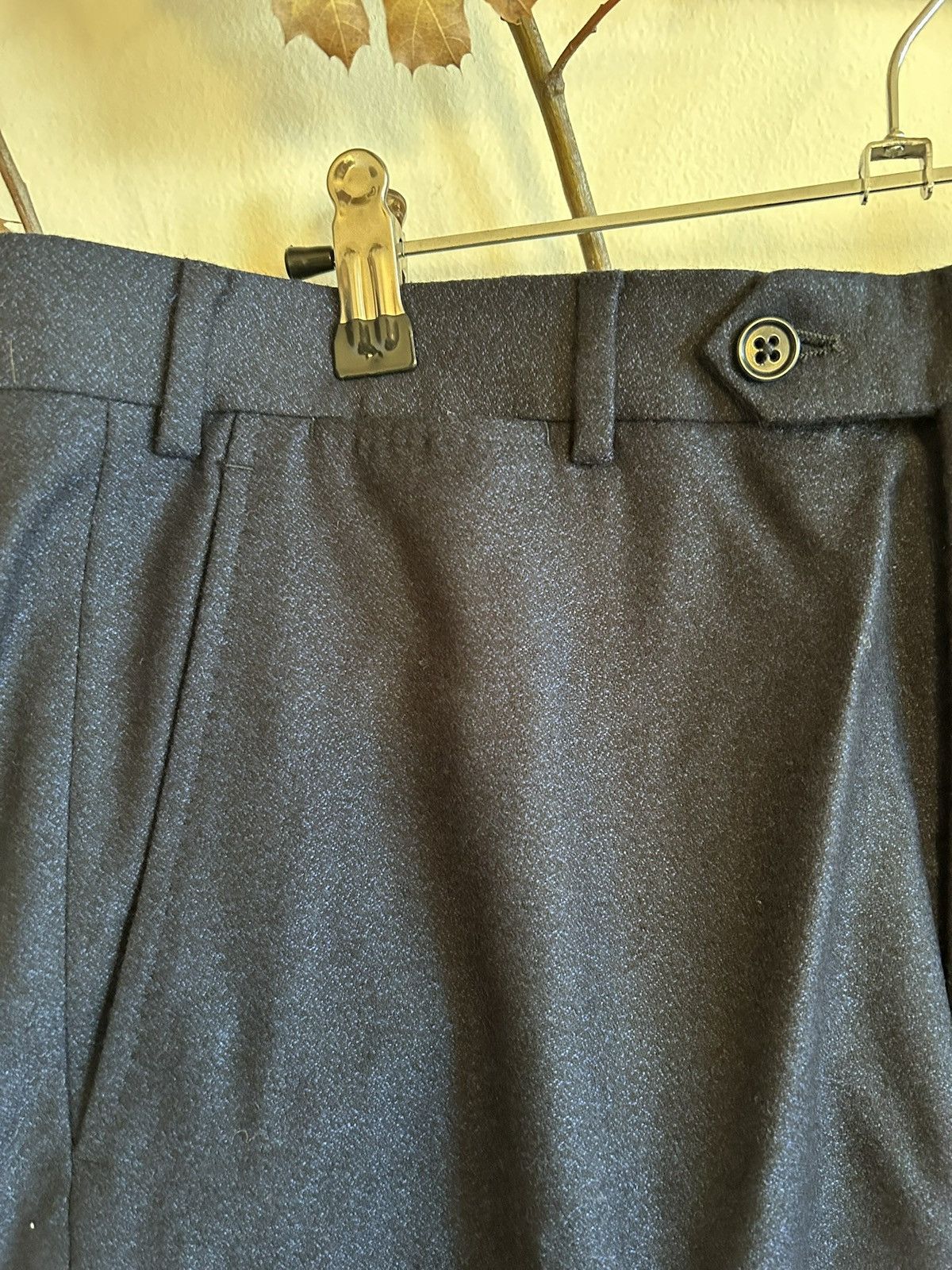 Armani Collezioni Vintage Armani navy flannel wool trousers size 36 Size US 36 / EU 52 - 3 Thumbnail