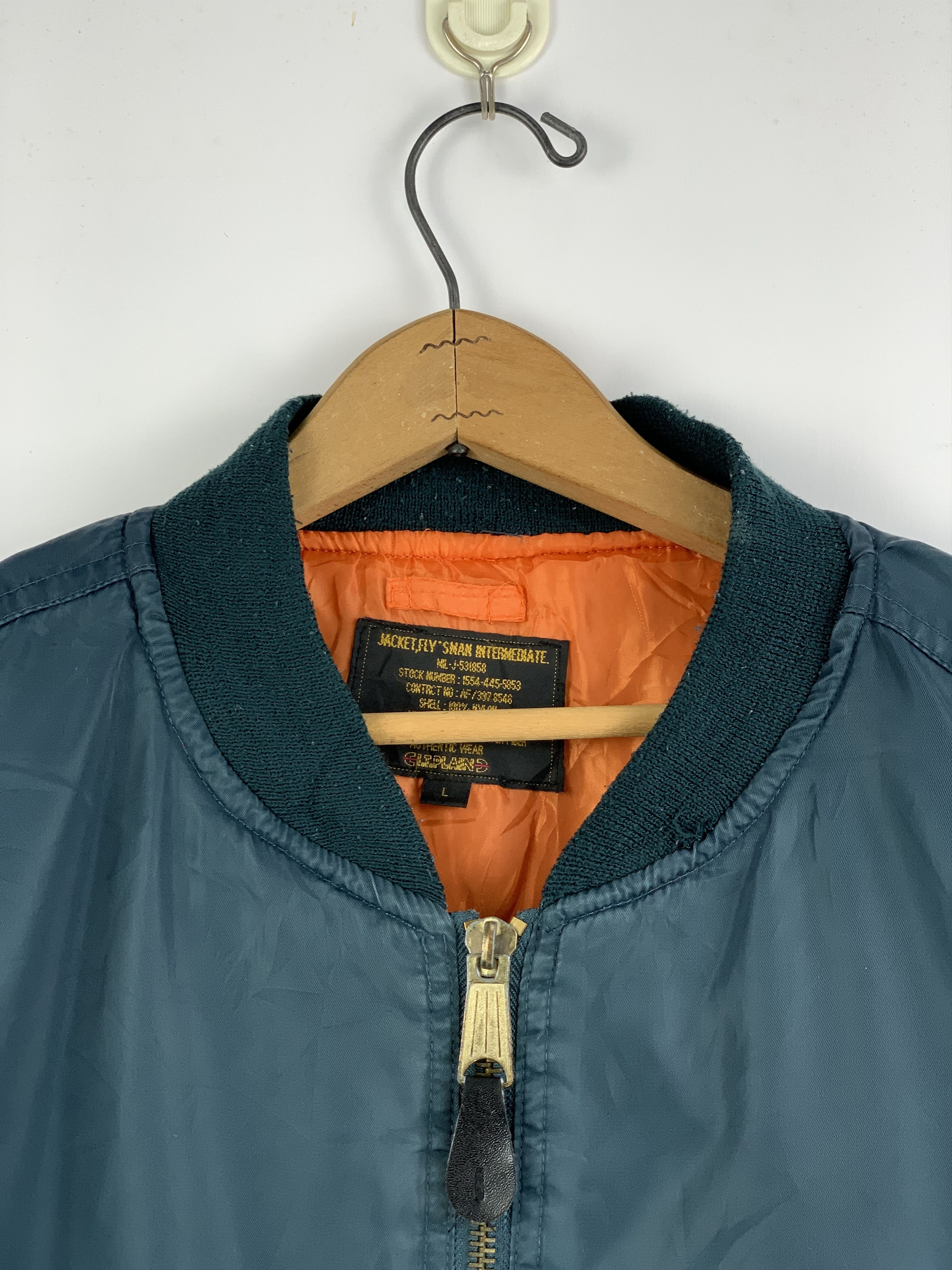 Other Vintage Flying Bomber Military Jacket J1646 Size US L / EU 52-54 / 3 - 6 Thumbnail