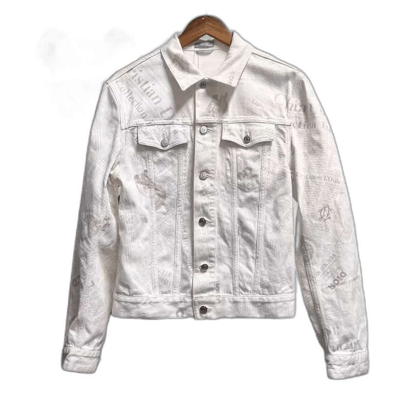 Dior Dior Denim Jacket with Newspaper Print-2505 Size US L / EU 52-54 / 3 - 1 Thumbnail