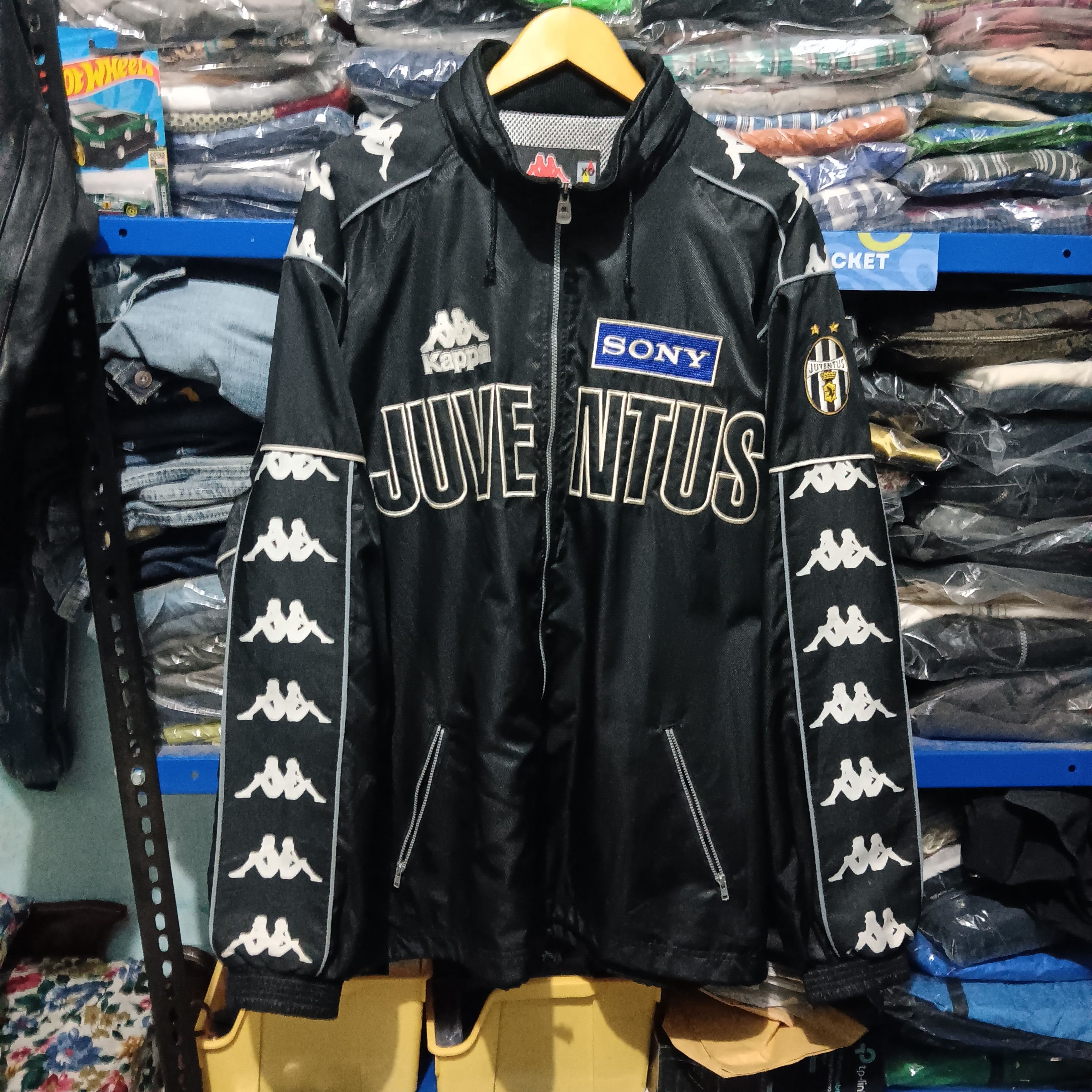 Kappa Juventus Sony Logo Soccer Track Jacket Size XL(US L