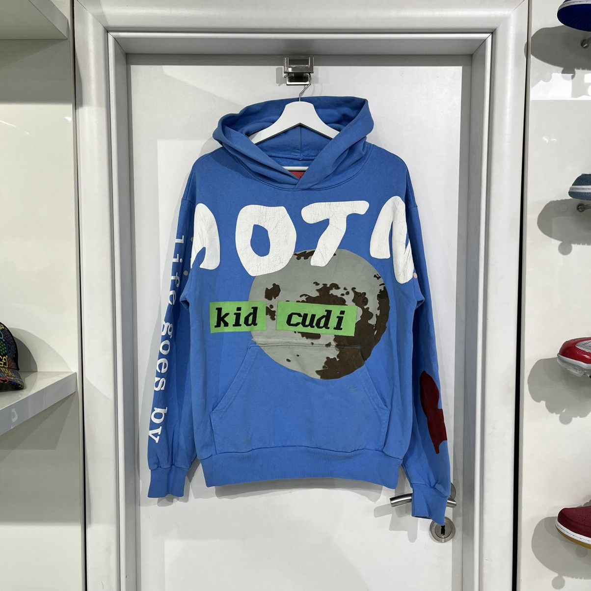Cactus Plant Flea Market × Kid Cudi Kid Cudi CPFM For MOTM III Life Goes By Hoodie Blue Size US S / EU 44-46 / 1 - 1 Thumbnail