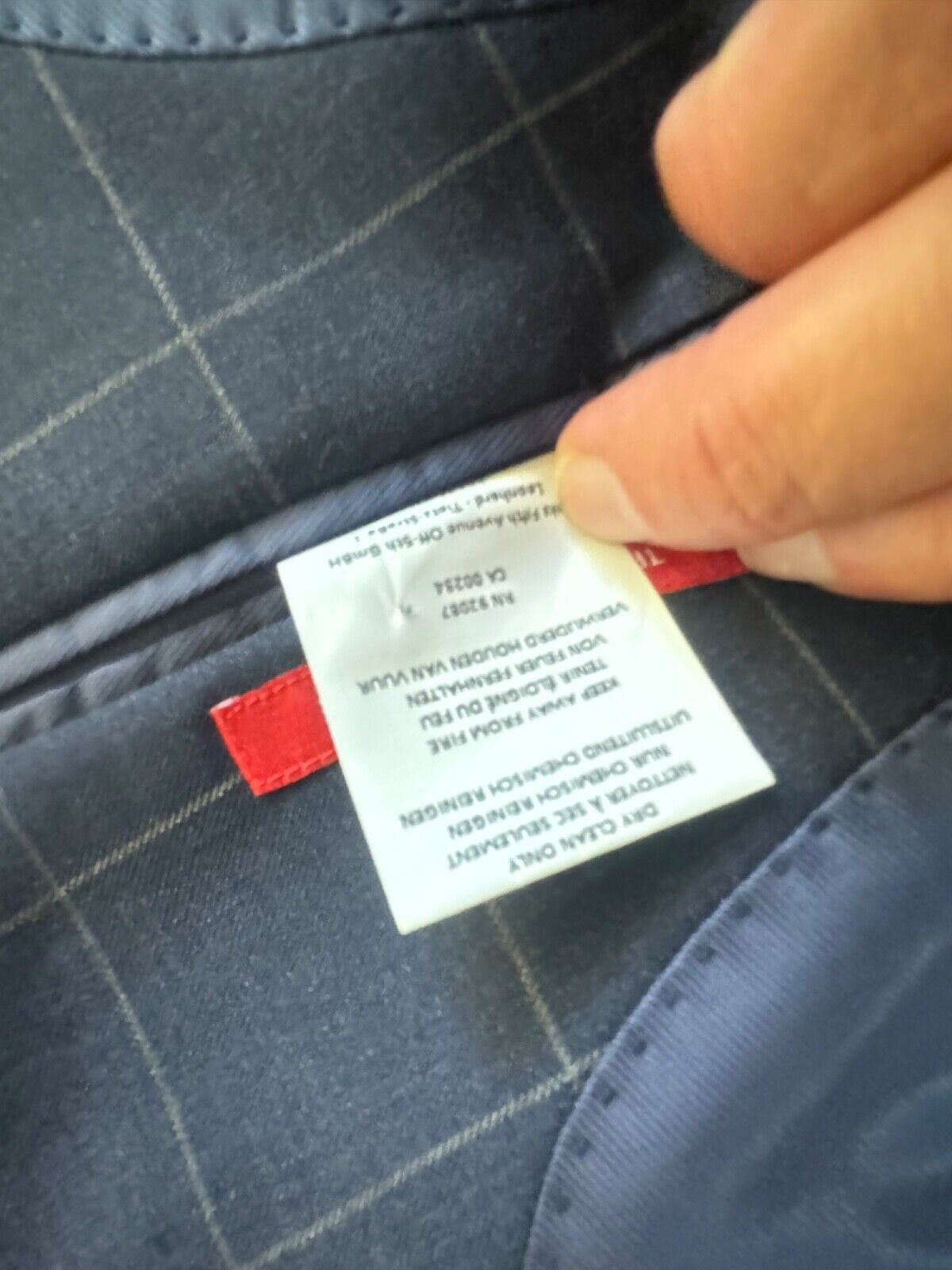Saks Fifth Avenue Saks Fifth Avenue Mens Window Pane Blue Blazer Slim Fit 44R Size 44R - 5 Thumbnail