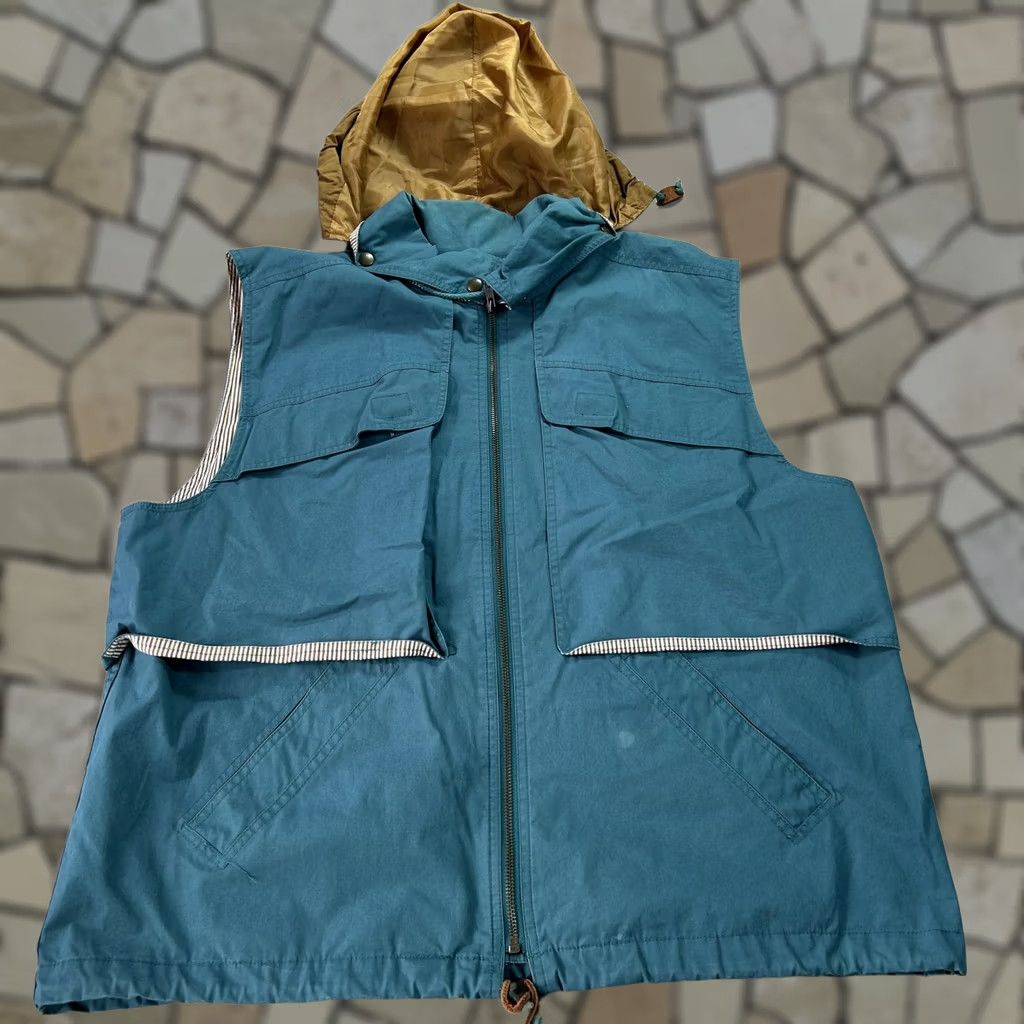 Eddie Bauer Eddie Bauer Vest Mens Large Blue Canvas Full Zip Hooded Outdoor Hiking Travel Size US L / EU 52-54 / 3 - 1 Thumbnail