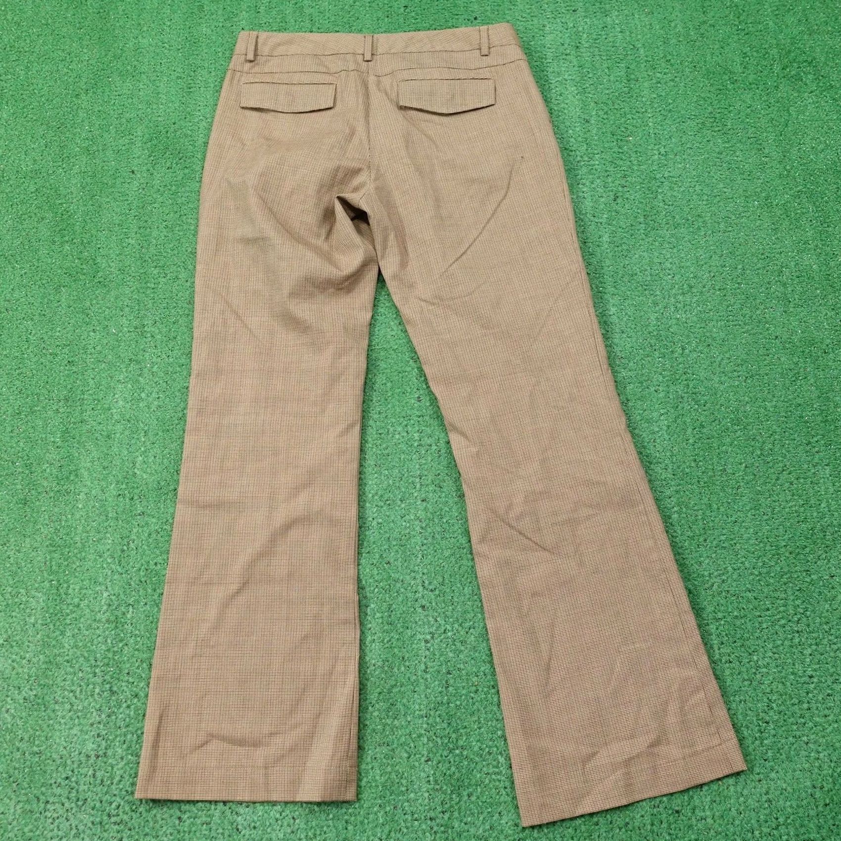 Gap Gap Brown Check Hip Slung Fit Wool Blend Dress Pants Womens 6 Regular Inseam 30.5 in Pockets Lined Twill Business Casual Workwear Mens Womens Size 28" / US 6 / IT 42 - 4 Thumbnail