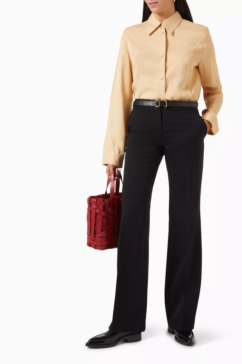 Jil Sander o1y1025 Solid Color Shirt in Sand Size S / US 4 / IT 40 - 2 Thumbnail