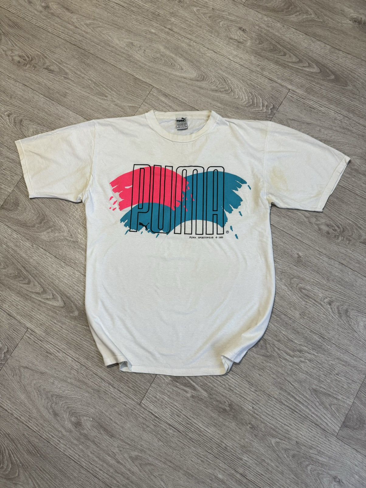 Puma × Vintage 🔷Vintage Puma Sportswear 1989 T-shirt🔷 Size US XL / EU 56 / 4 - 1 Thumbnail