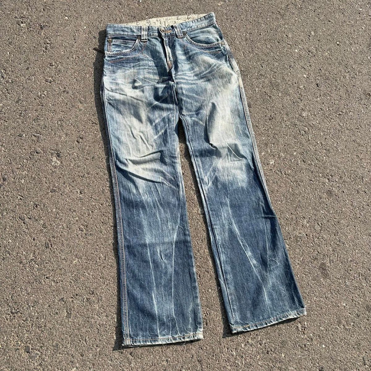 Edwin EDWIN 503 Blue Trip Distressed Denim Jeans Bootcut Vintage Size US 30 / EU 46 - 7 Thumbnail