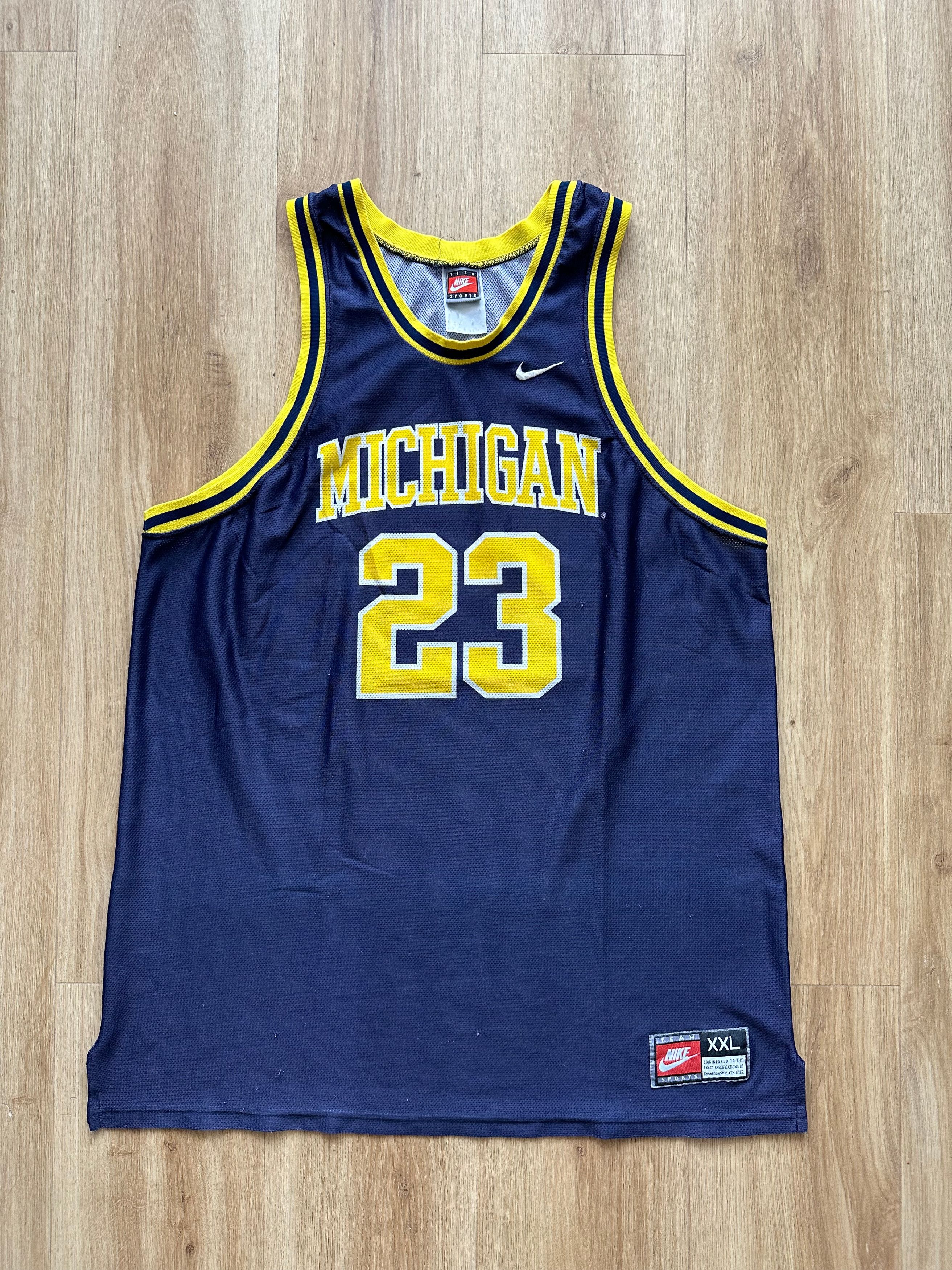 Nike Nike Michigan Wolverines vintage #23 Basketball jersey Size US XXL / EU 58 / 5 - 8 Thumbnail