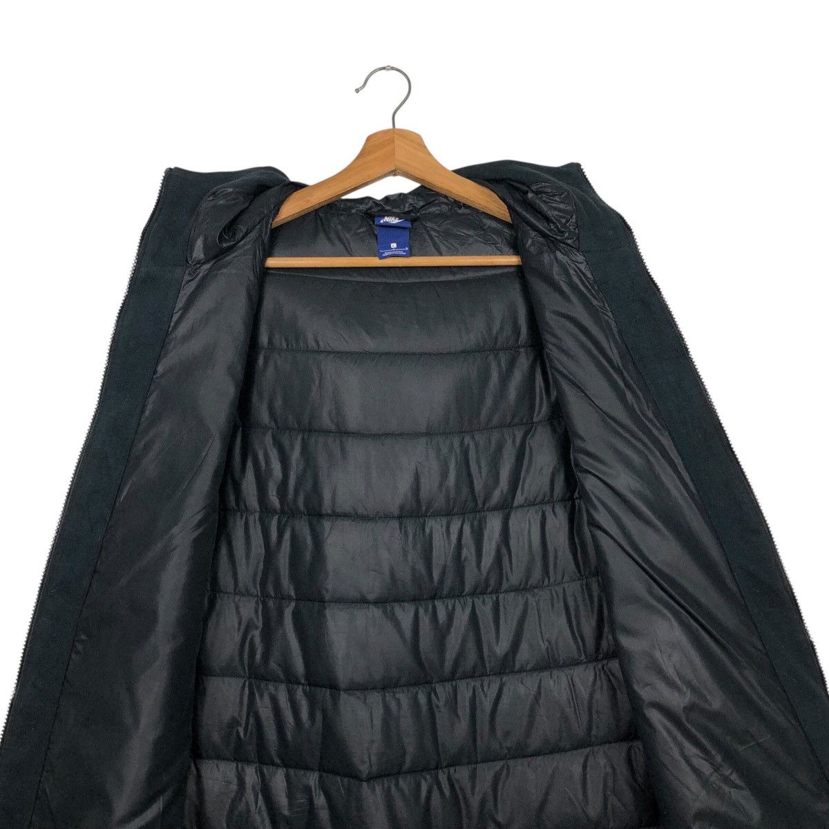 Nike 📌Rich Black Running Quilted Puffer Jacket Nike Hoodie Size US L / EU 52-54 / 3 - 15 Thumbnail