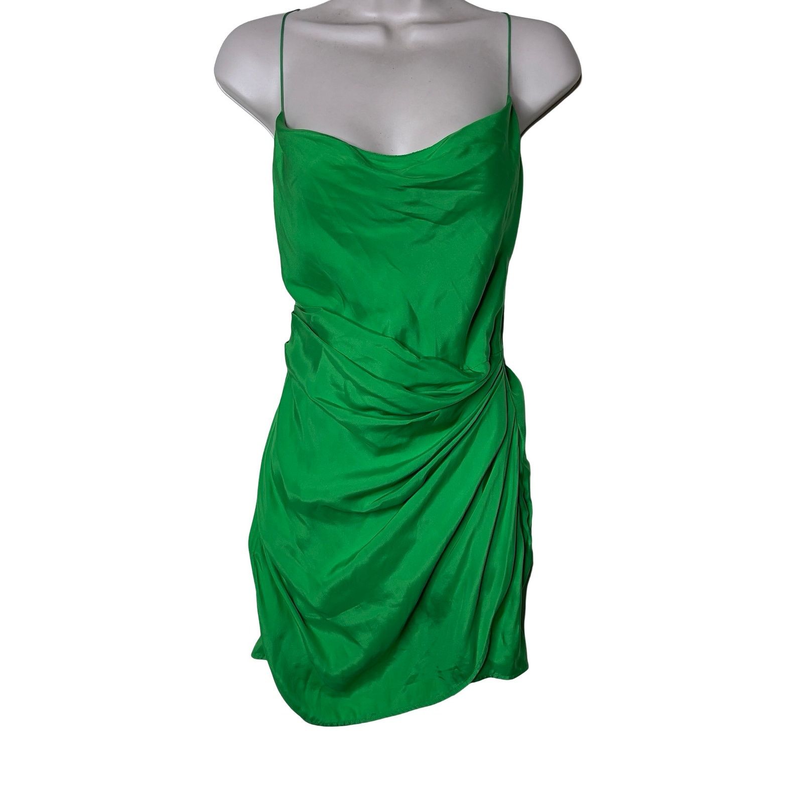 GAUGE81 GAUGE81 Shiroi open-back wrap-effect silk mini dress green Size S / US 4 / IT 40 - 3 Thumbnail