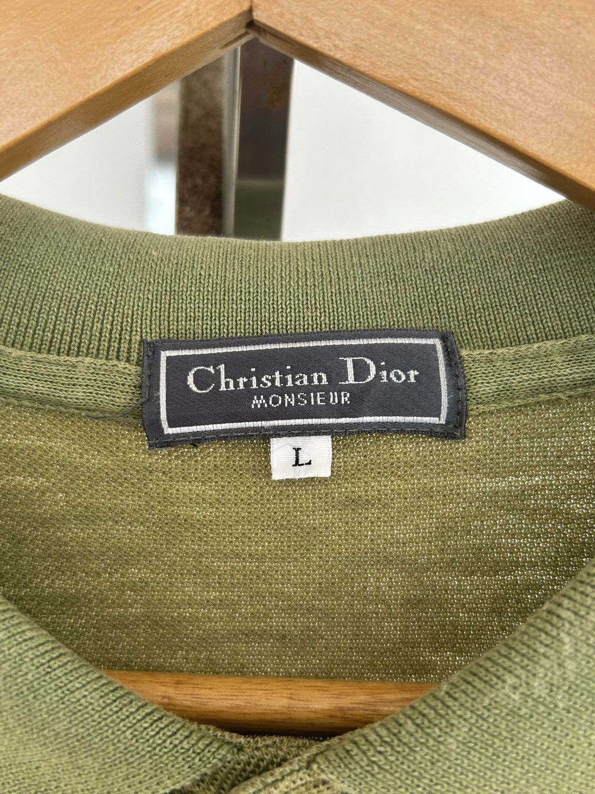 Christian Dior Monsieur Dior Olive Green Polo Tee Vintage Size US L / EU 52-54 / 3 - 7 Thumbnail
