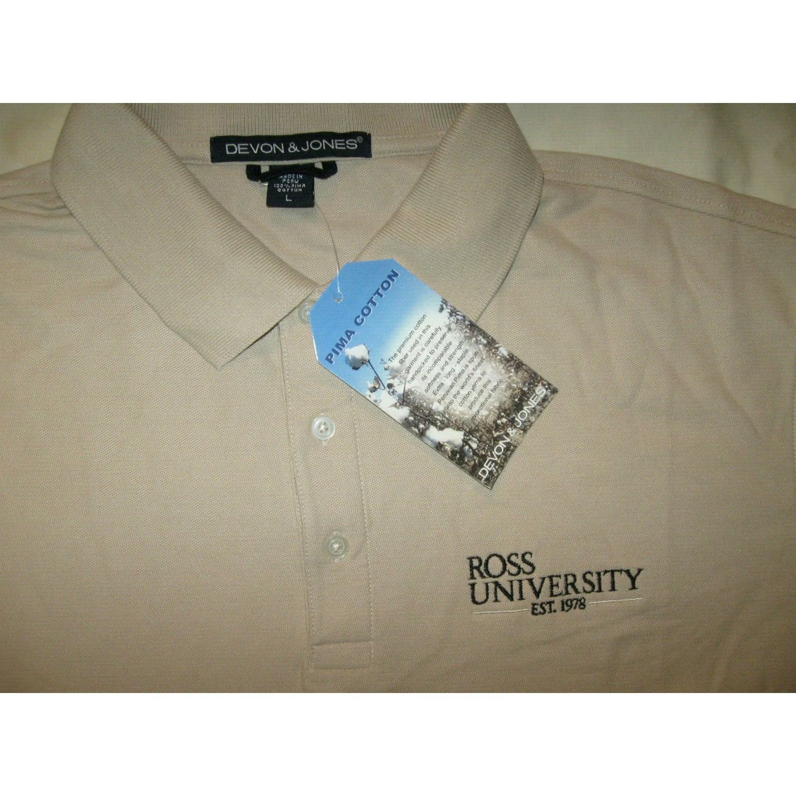Vintage Ross University School of Medicine Polo Shirt New W/Tags Mens Large RUSM Size US L / EU 52-54 / 3 - 3 Thumbnail