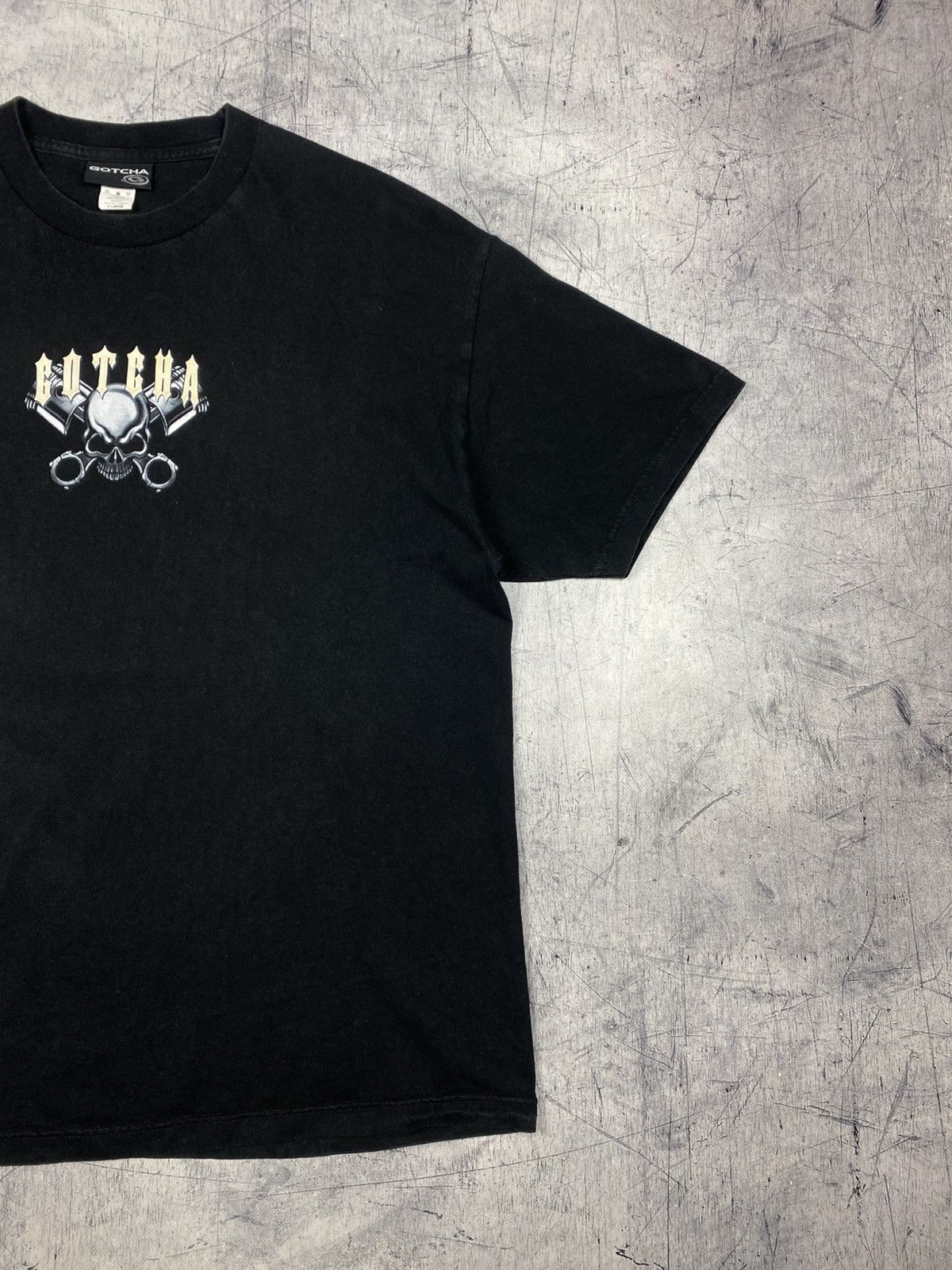 Gotcha Gotcha Skull & Flames Graphic T-Shirt y2k Motorcycle Size US XL / EU 56 / 4 - 9 Thumbnail