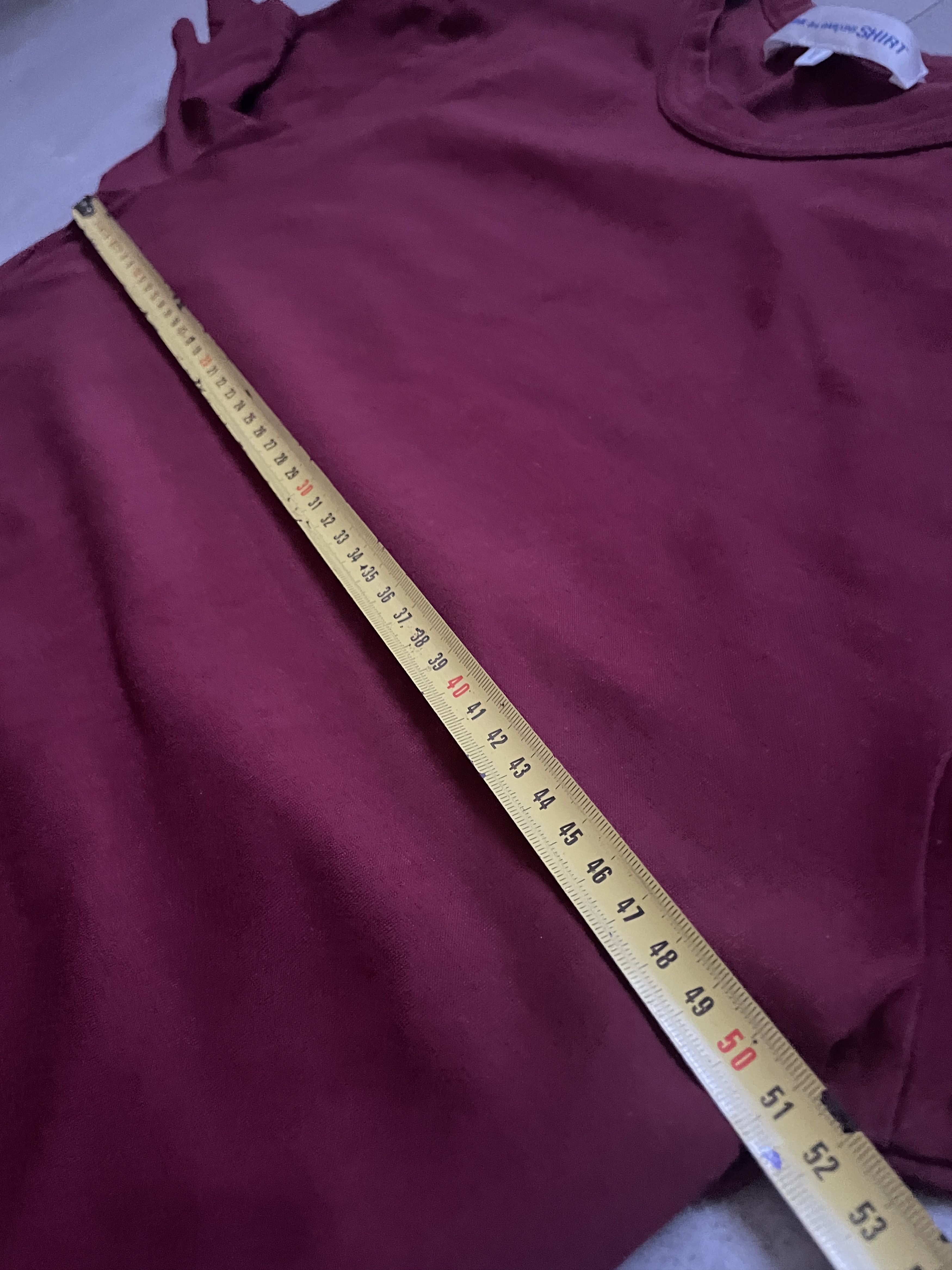 Comme des Garcons CDG COMME DES GARCONS SHIRT BLANK BASIC BURGUNDY JAPANEESE Size US XL / EU 56 / 4 - 7 Thumbnail