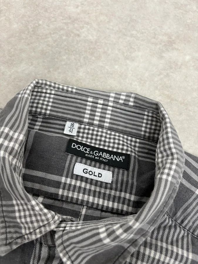 Dolce & Gabbana 2000s Dolce & Gabbana Grey Tartan Shirt Size US M / EU 48-50 / 2 - 5 Thumbnail