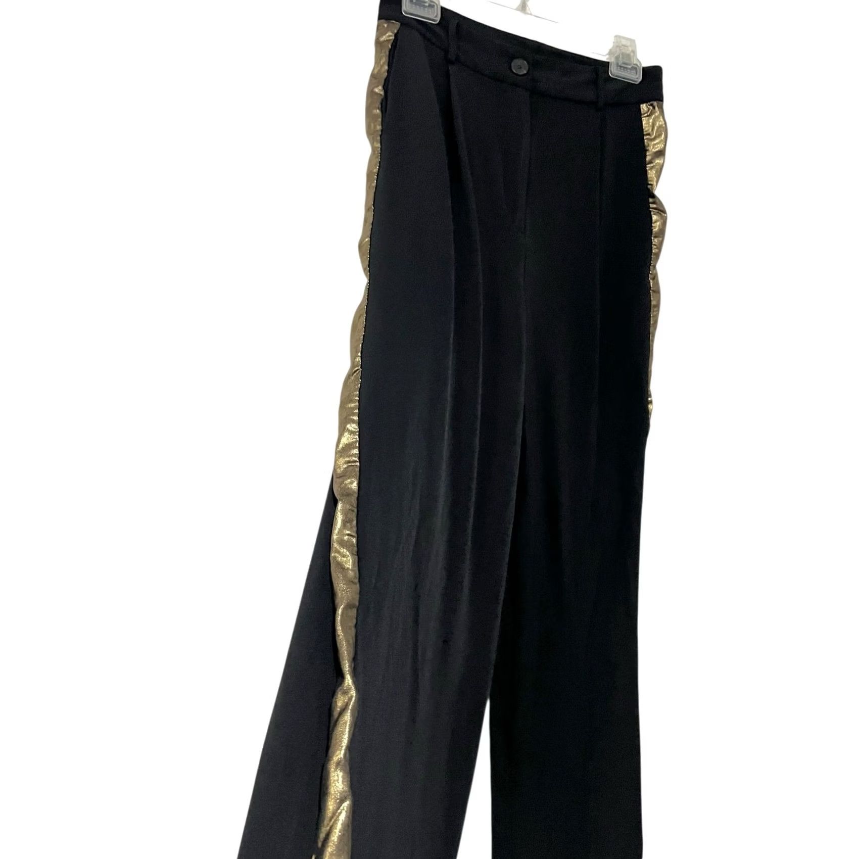 black dress pants with gold stripe Honor Guard Pants (Black w/ Gold Trim)
