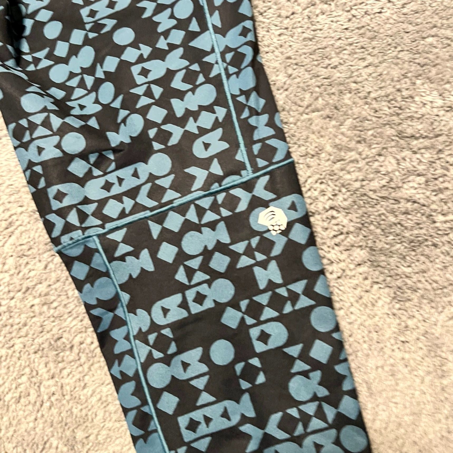 Mountain Hardwear Mountain Hardwear Leggings Womens Large Blue / Black Pickets Tight Ankle L Regular Womens Size 36" / US 14 / IT 50 - 4 Thumbnail