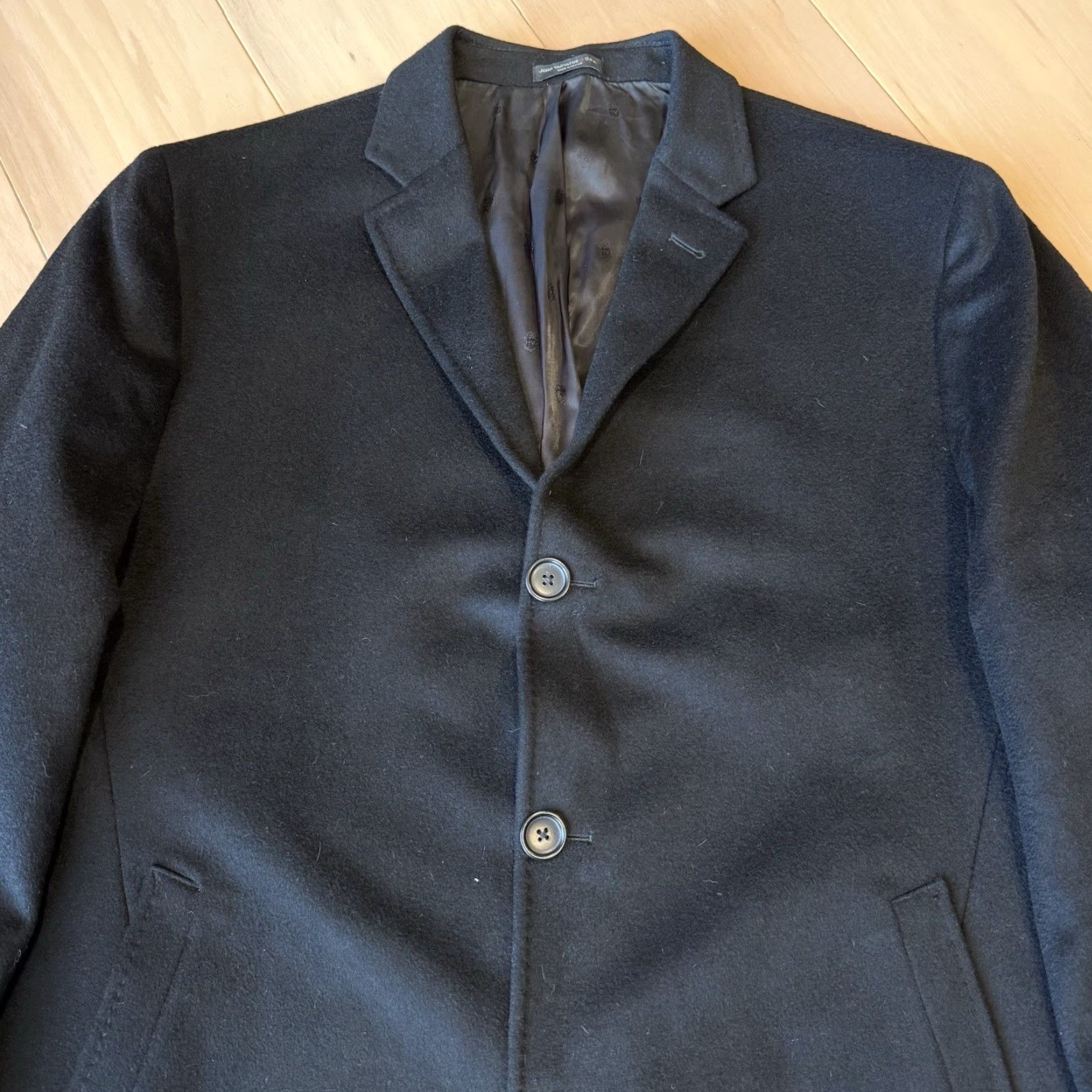 John Varvatos VINTAGE John Varvatos Cashmere Peacoat 48R Black Winter Minimalist Outerwear New York Size US M / EU 48-50 / 2 - 3 Thumbnail