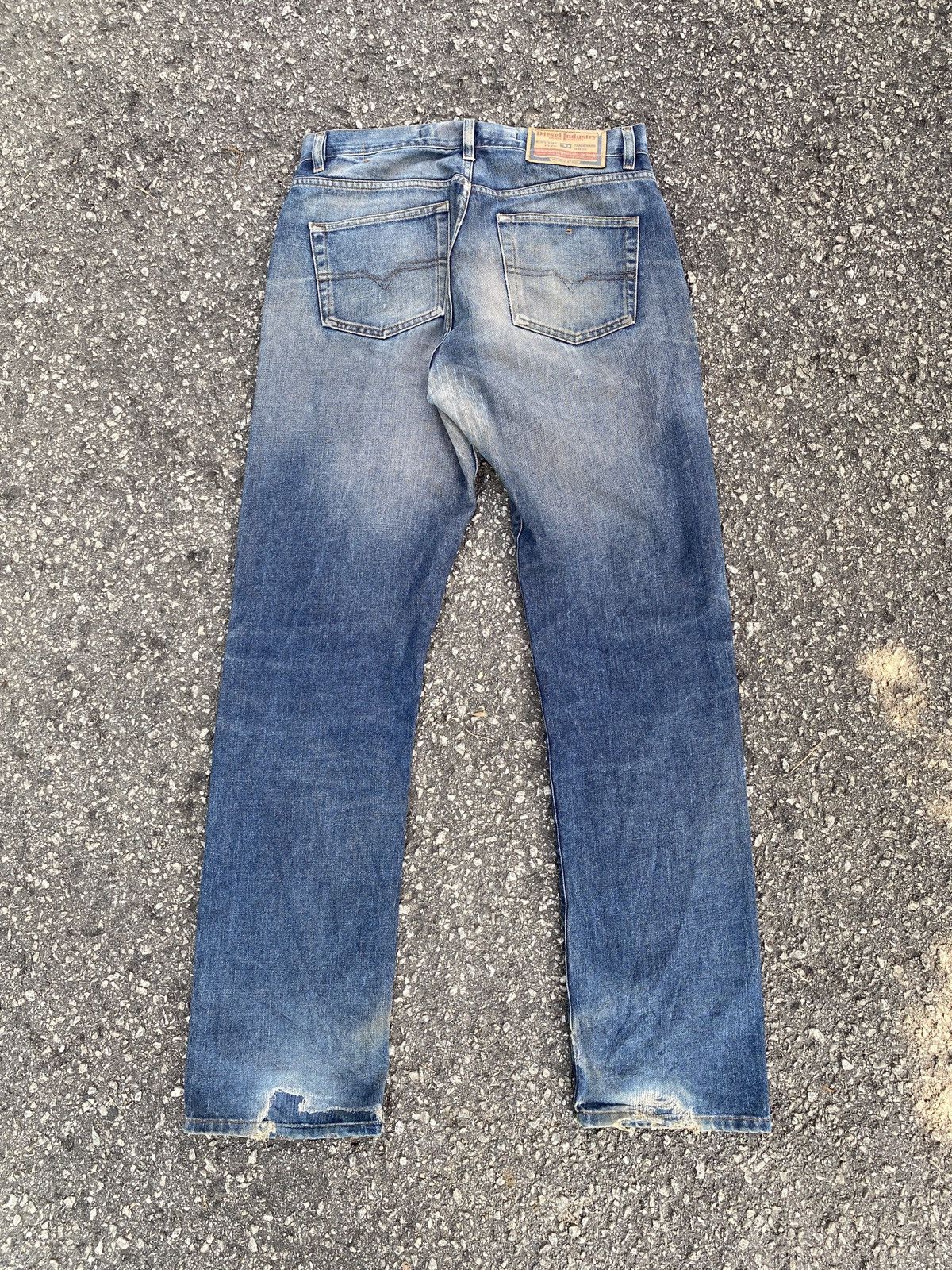 Diesel × Vintage Vintage 90’s Diesel D Blue Washed Distressed Denim Size US 32 / EU 48 - 2 Thumbnail