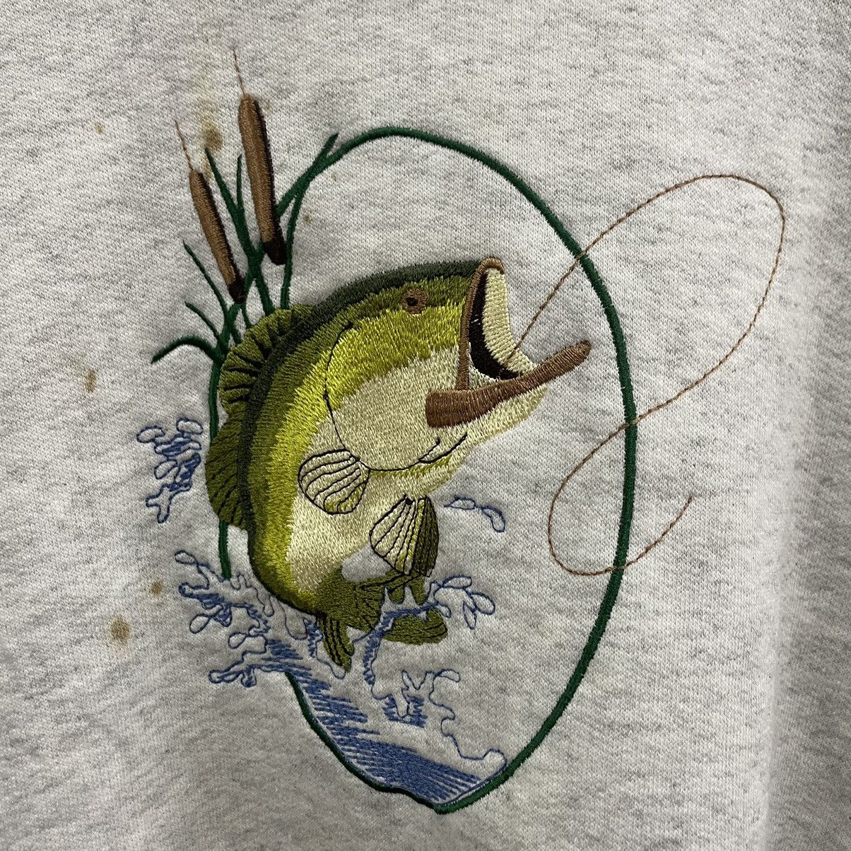 Vintage 🔥🔥Vintage MV Sports Big Fish Trout Lake Design Sweatshirts Size US M / EU 48-50 / 2 - 5 Thumbnail
