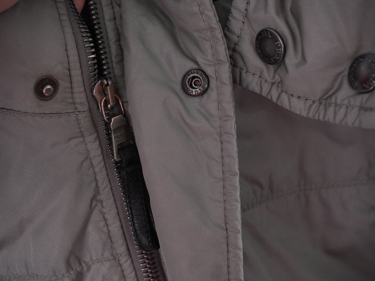 Prada Vintage PRADA Bomber Nylon Hooded Jacket Black Tab Size US M / EU 48-50 / 2 - 6 Thumbnail