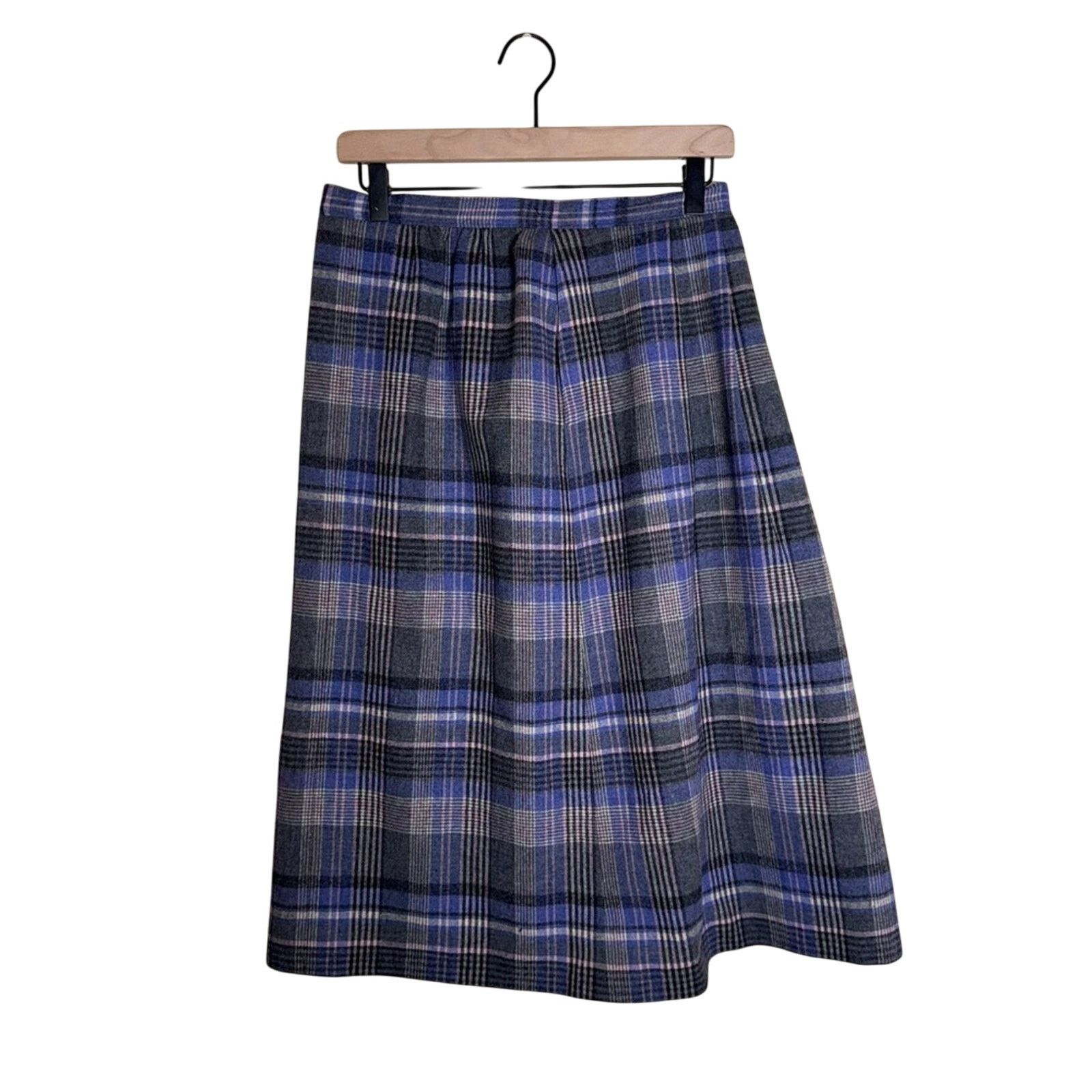 Pendleton VINTAGE PENDLETON tartan plaid wool academia midi skirt 10 Size 32" / US 10 / IT 46 - 1 Thumbnail
