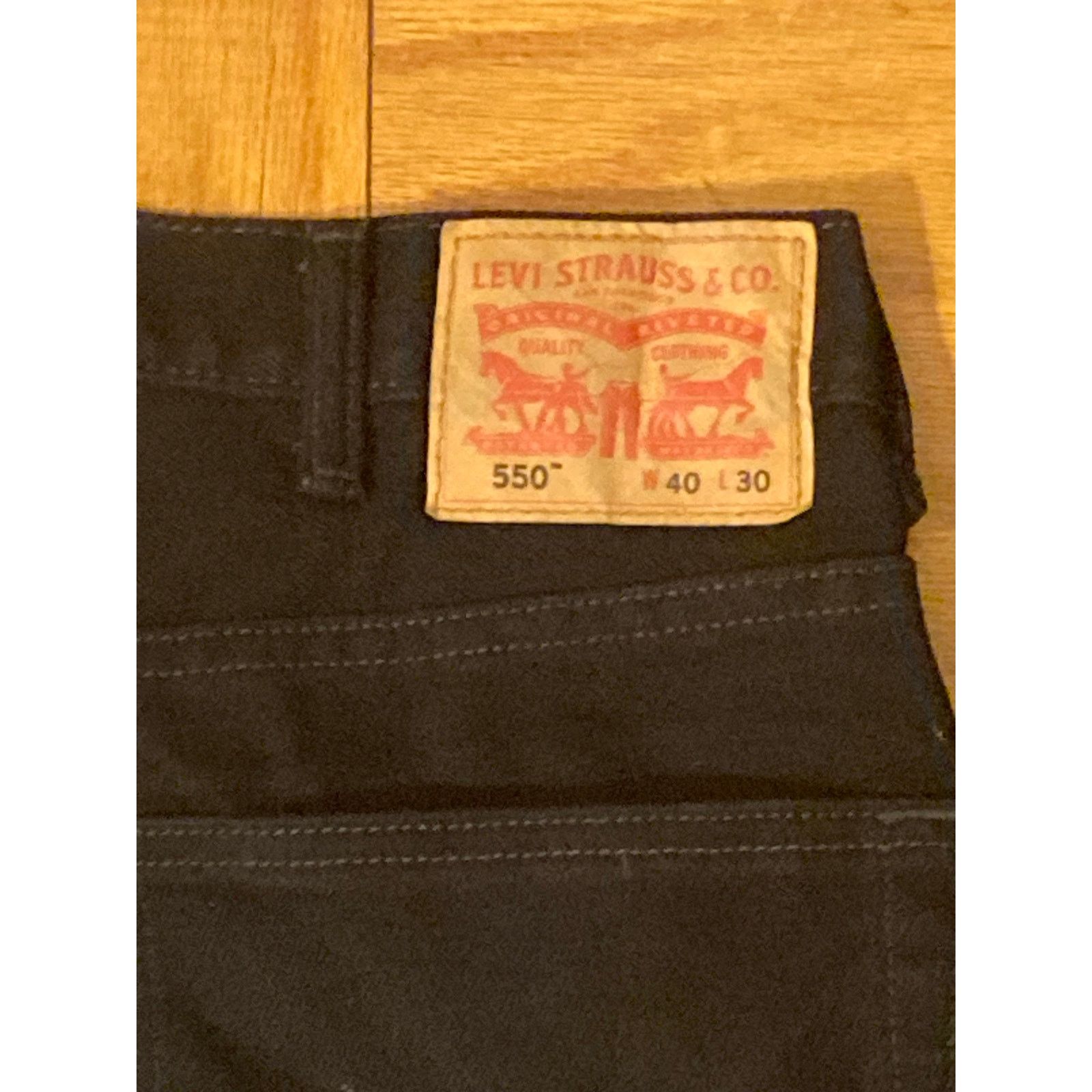Levi's Levi's 550 Men's 40x30 Relaxed Fit Black Jeans Denim Pants Size US 40 / EU 56 - 8 Thumbnail