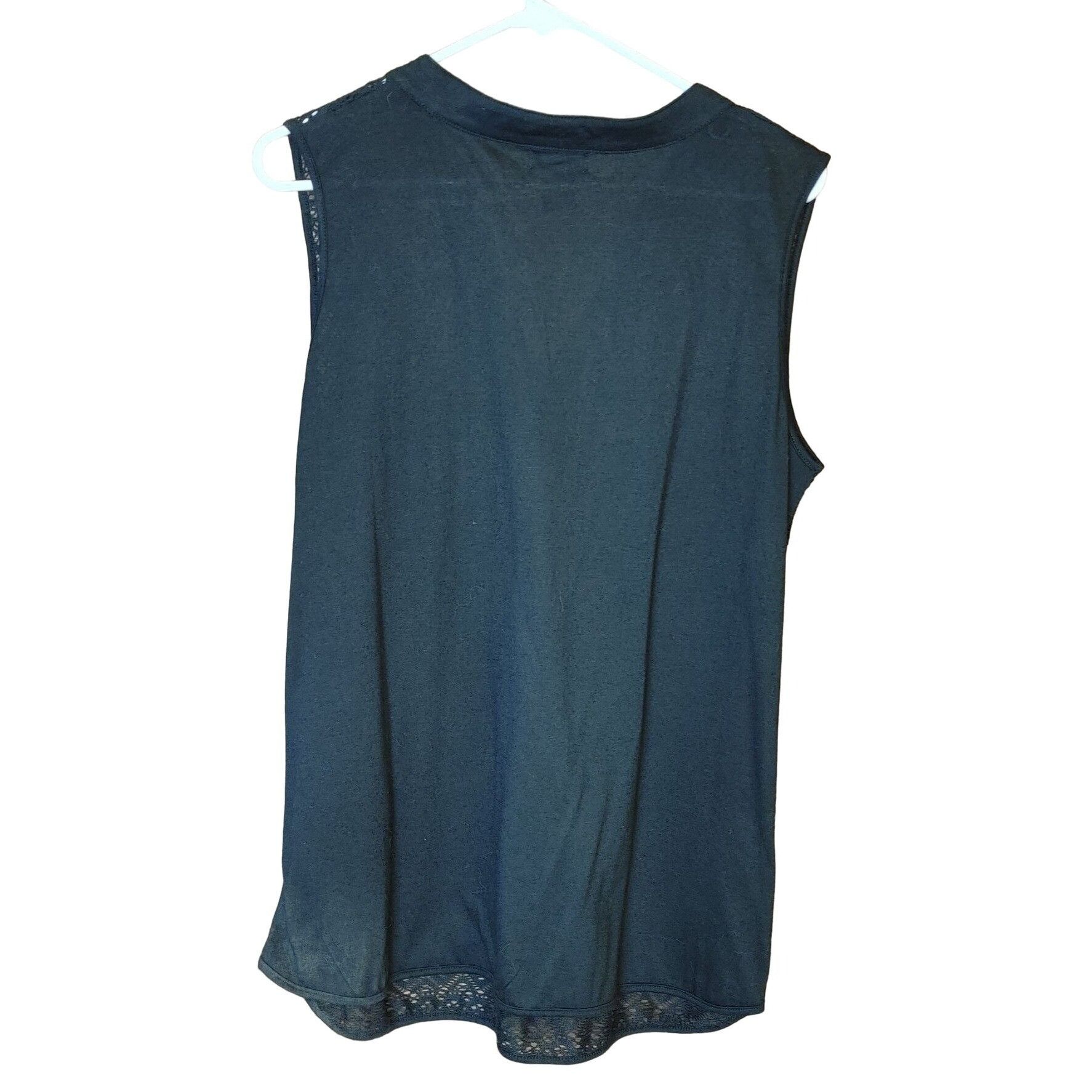 Other Shannon Ford New York Black Sleeveless Lace Front Shirt Size Size M / US 6-8 / IT 42-44 - 2 Thumbnail