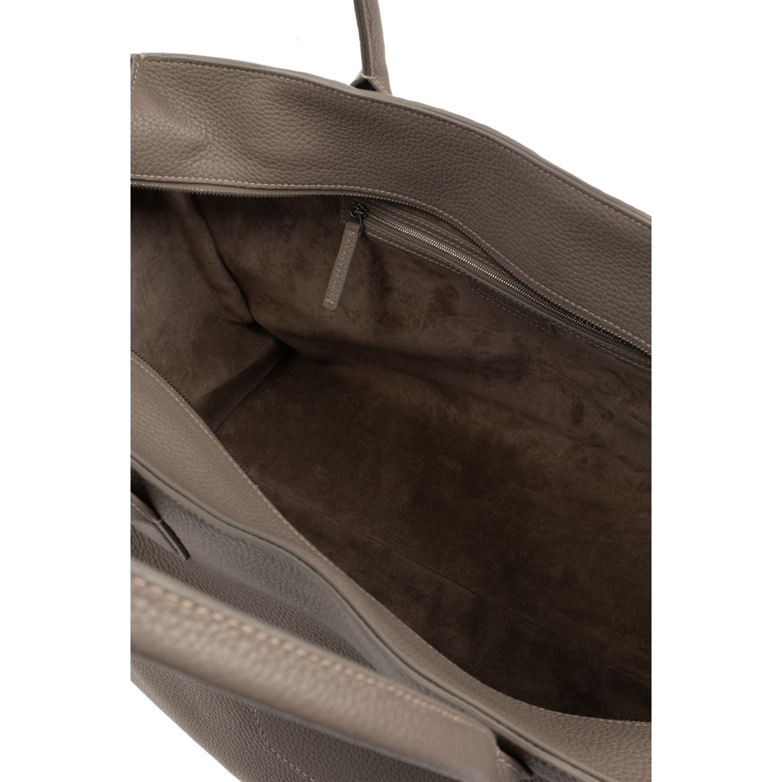 Bottega Veneta BOTTEGA VENETA Cabat Large Gray Leather Tote Bag New And Aut Size ONE SIZE - 4 Thumbnail