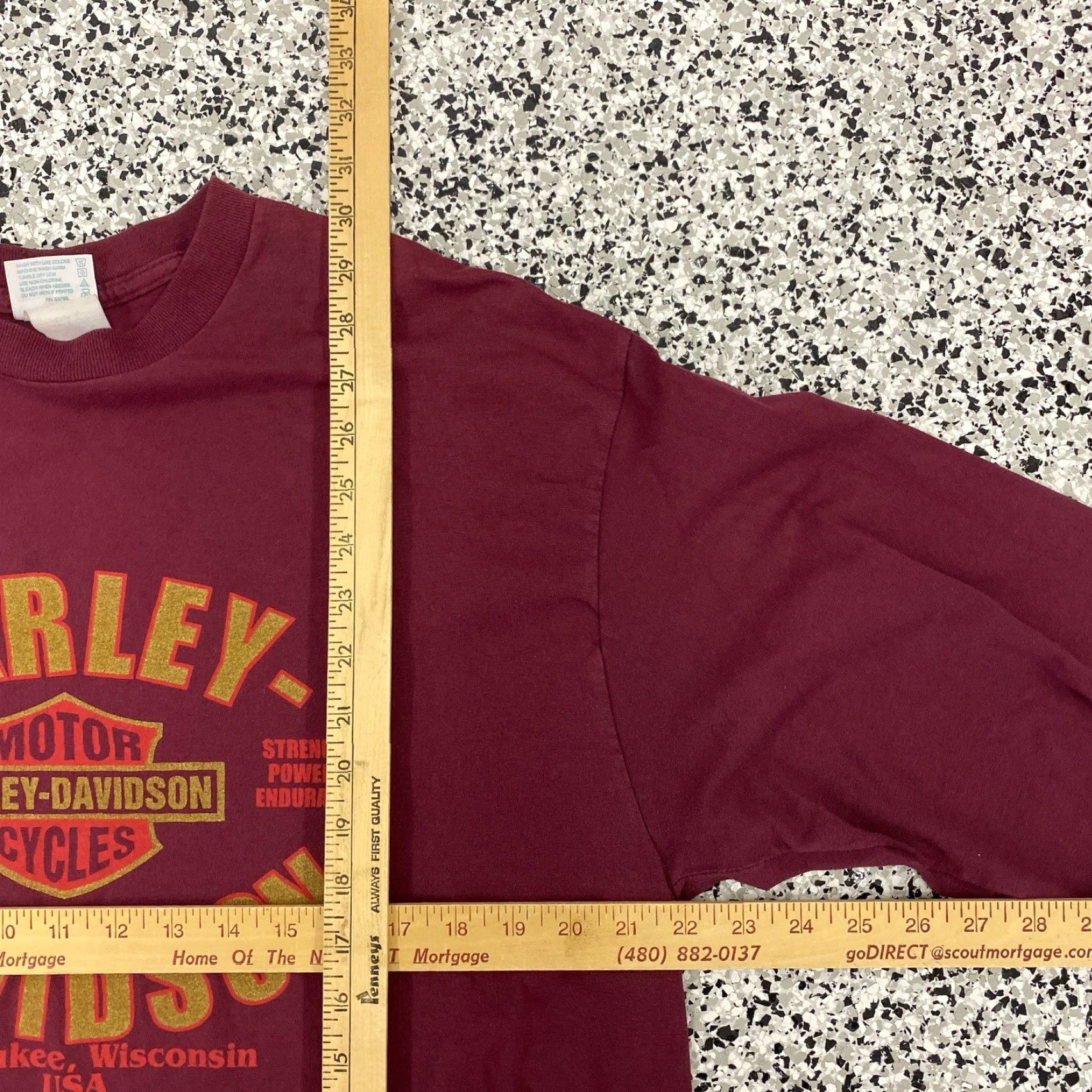 Harley Davidson VINTAGE Harley-Davidson Long Sleeve Shirt Men's XL Red Graphic Print Cotton USA USA? Size US XL / EU 56 / 4 - 4 Thumbnail