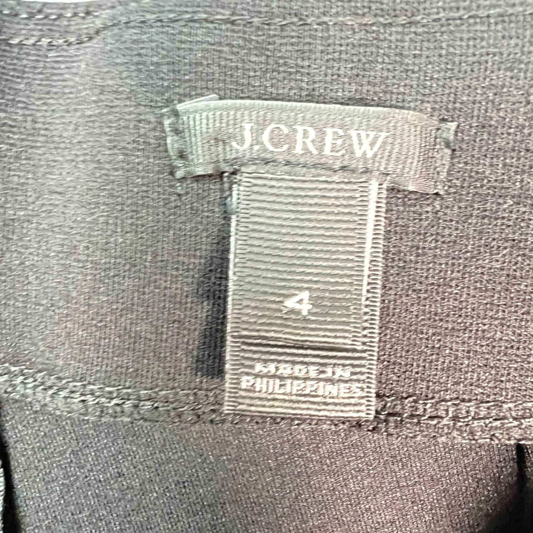 J.Crew J.CREW Womens Size 4 Black Faux Leather Front Panel Stretch Pants Size 27" / US 4 / IT 40 - 3 Thumbnail