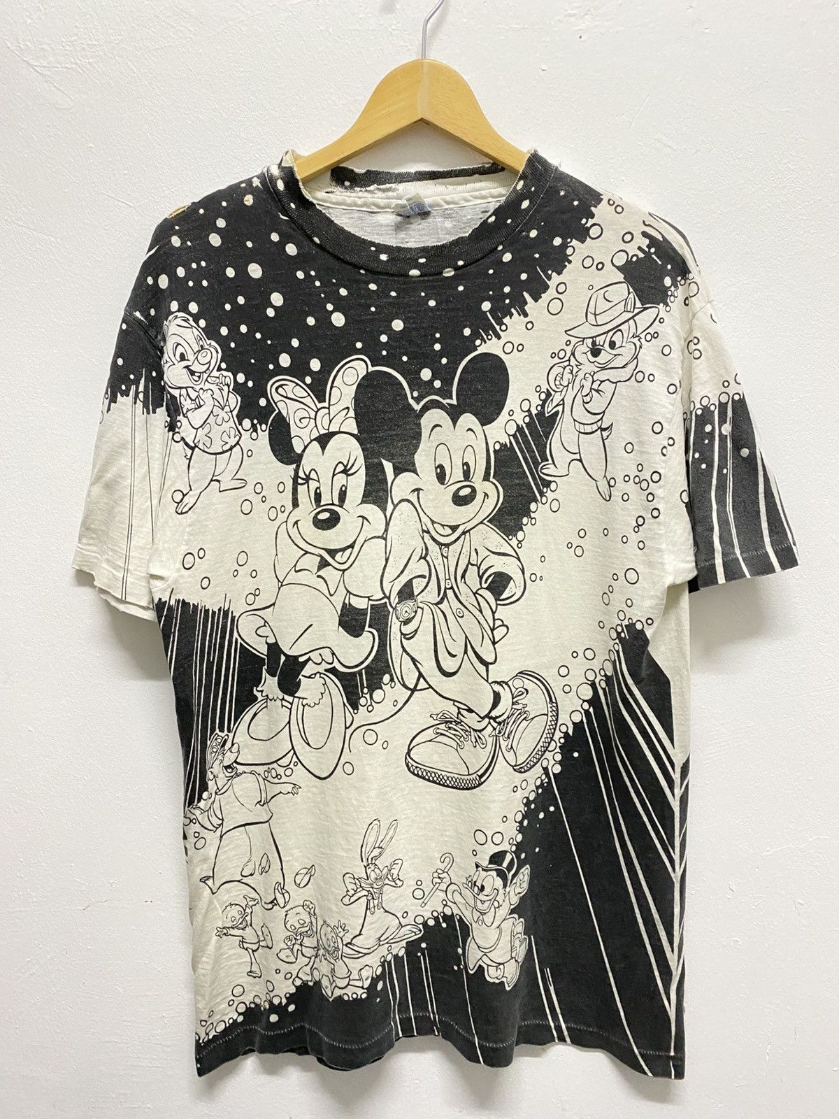 Vintage Vintage Aop Mickey Mouse Distressed Size US L / EU 52-54 / 3 - 3 Thumbnail