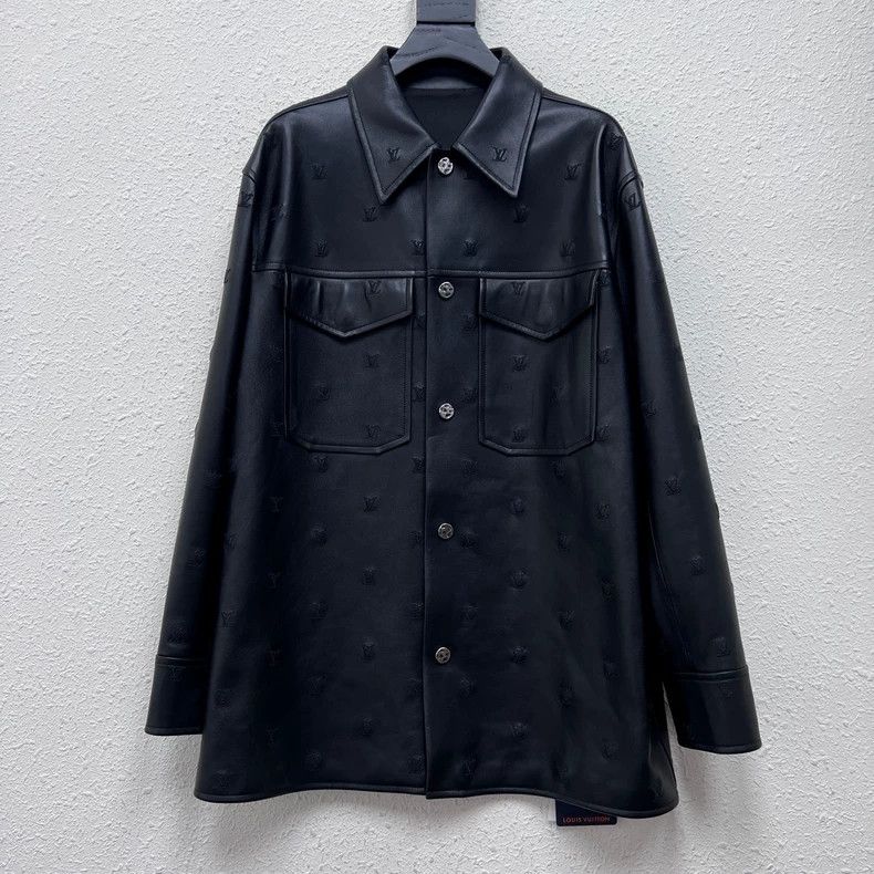 Louis Vuitton louis vuitton black embroidered leather jacket-dmc Size US XL / EU 56 / 4 - 1 Thumbnail