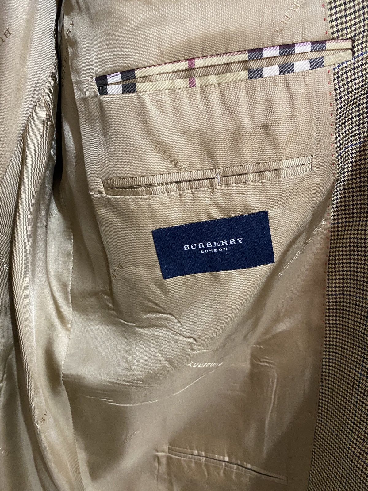 Burberry Wool Houndstooth Burberry Blazer Size 44L - 4 Thumbnail