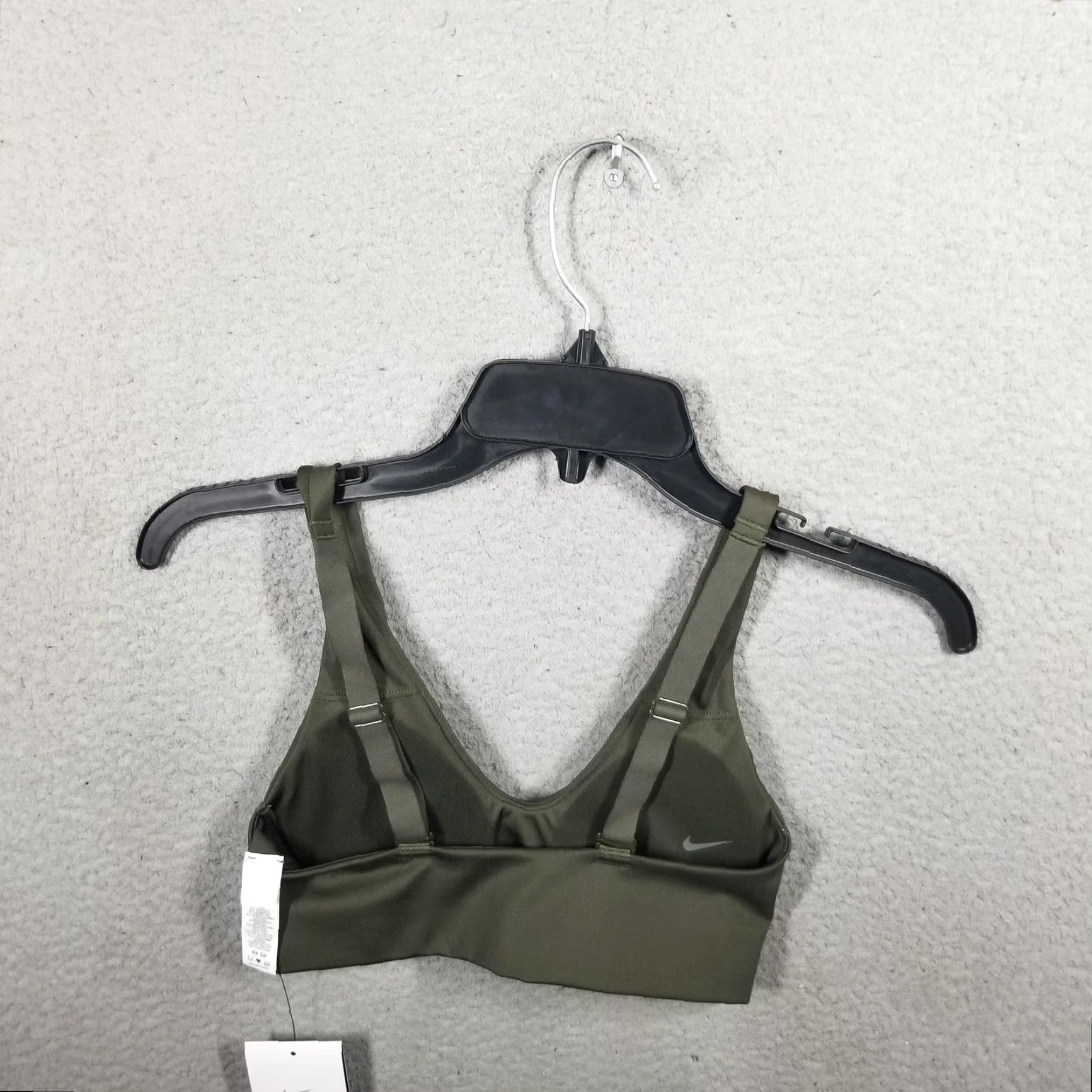 Nike Nike Dri-FIT Sports Bra Womens XS Olive Green Indy Plunge Cutout DV9837-325 Size ONE SIZE - 7 Thumbnail