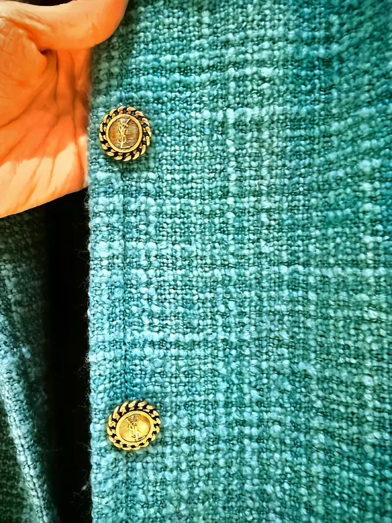 Yves Saint Laurent Yves Saint Laurent Limited Edition YSL Blazer in Light Blu Size US M / EU 48-50 / 2 - 2 Thumbnail