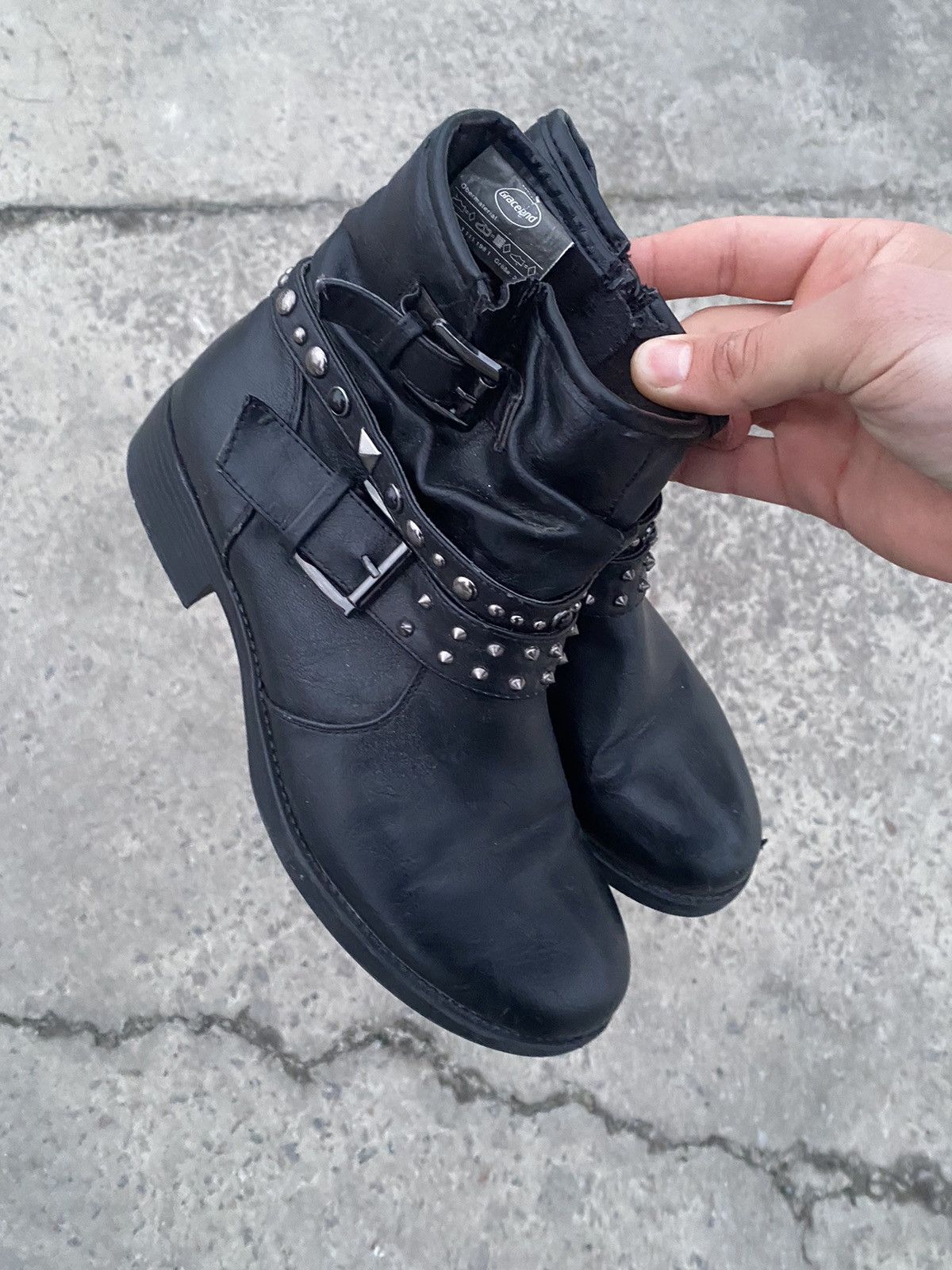 A.S.98 Vintage AS98 Buckle Biker Boots Rick Owens Style Airstep Y2K Size US 8 / IT 38 - 8 Thumbnail