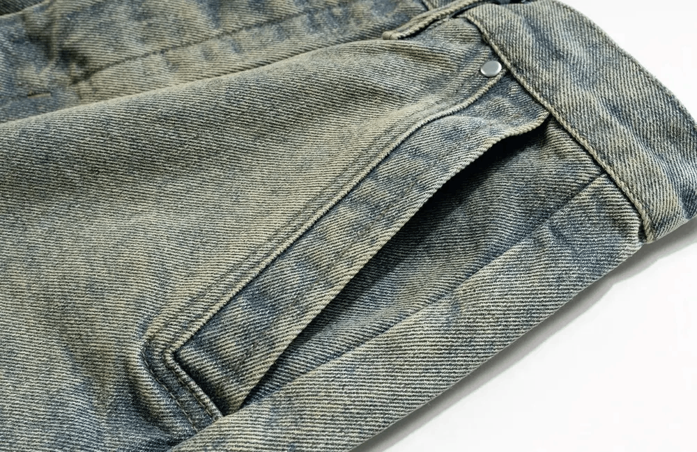 Jean Vintage street hip-hop washed and faded micro flare jeans Size US 34 / EU 50 - 8 Thumbnail