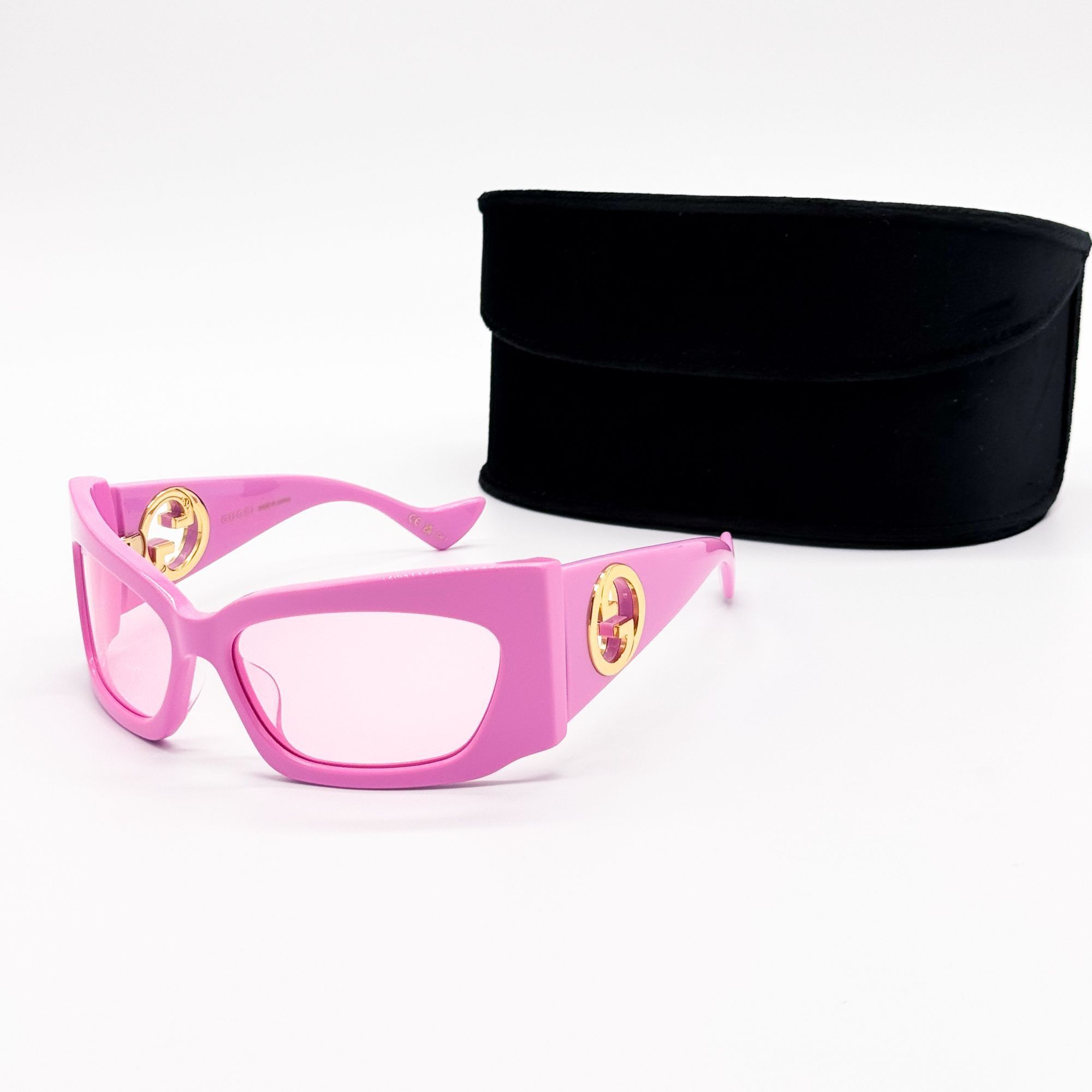 Gucci NEW GUCCI GG1412S 003 PINK SHIELD WOMEN SUNGLASSES GUCCI Size ONE SIZE - 1 Thumbnail