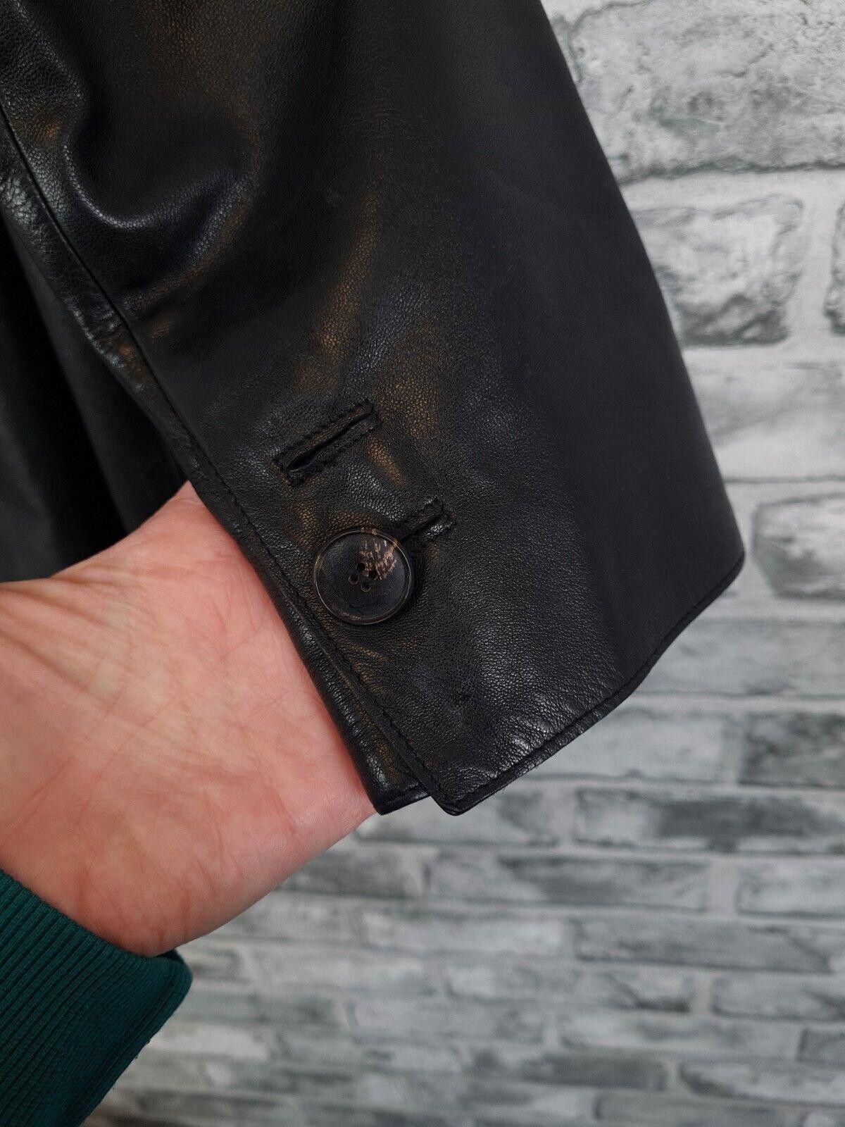 Akris Akris Leather Jacket UK 14 Black Coat Super Soft Size L / US 10 / IT 46 - 6 Thumbnail