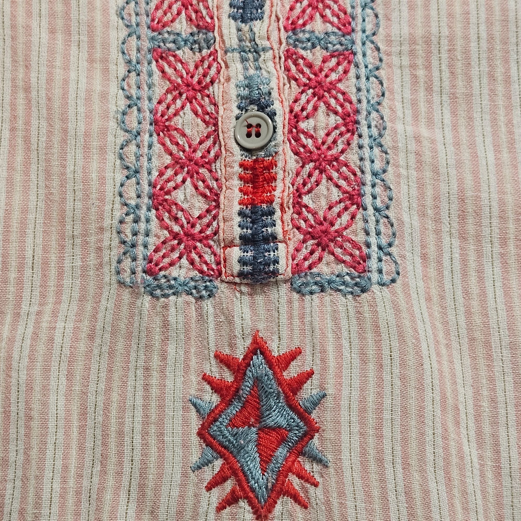 Johnny Was Johnny Was Peasant Embroidered Stripe Linen Tunic Dress 2X B Size XXL / US 16-18 / IT 52-54 - 12 Thumbnail