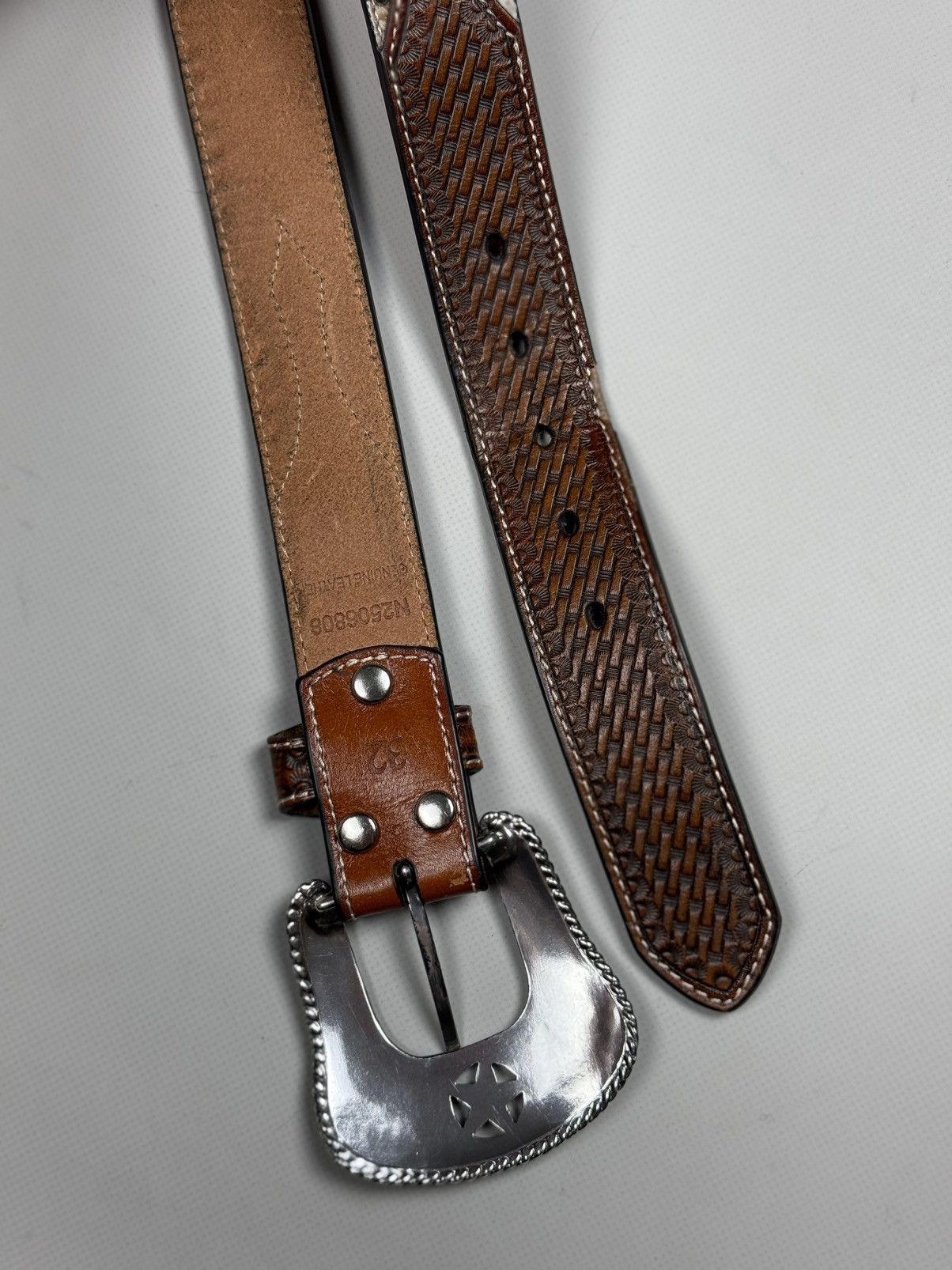 Nocona Nocona Vintage Western Leather Belt Size ONE SIZE - 3 Thumbnail