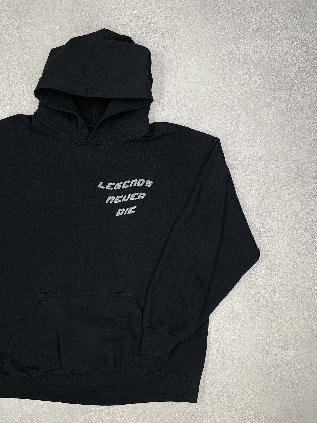 Rap Tees × Vintage Vintage Juise World Legends Never Die Black Hoodie Y2K Size US L / EU 52-54 / 3 - 7 Thumbnail