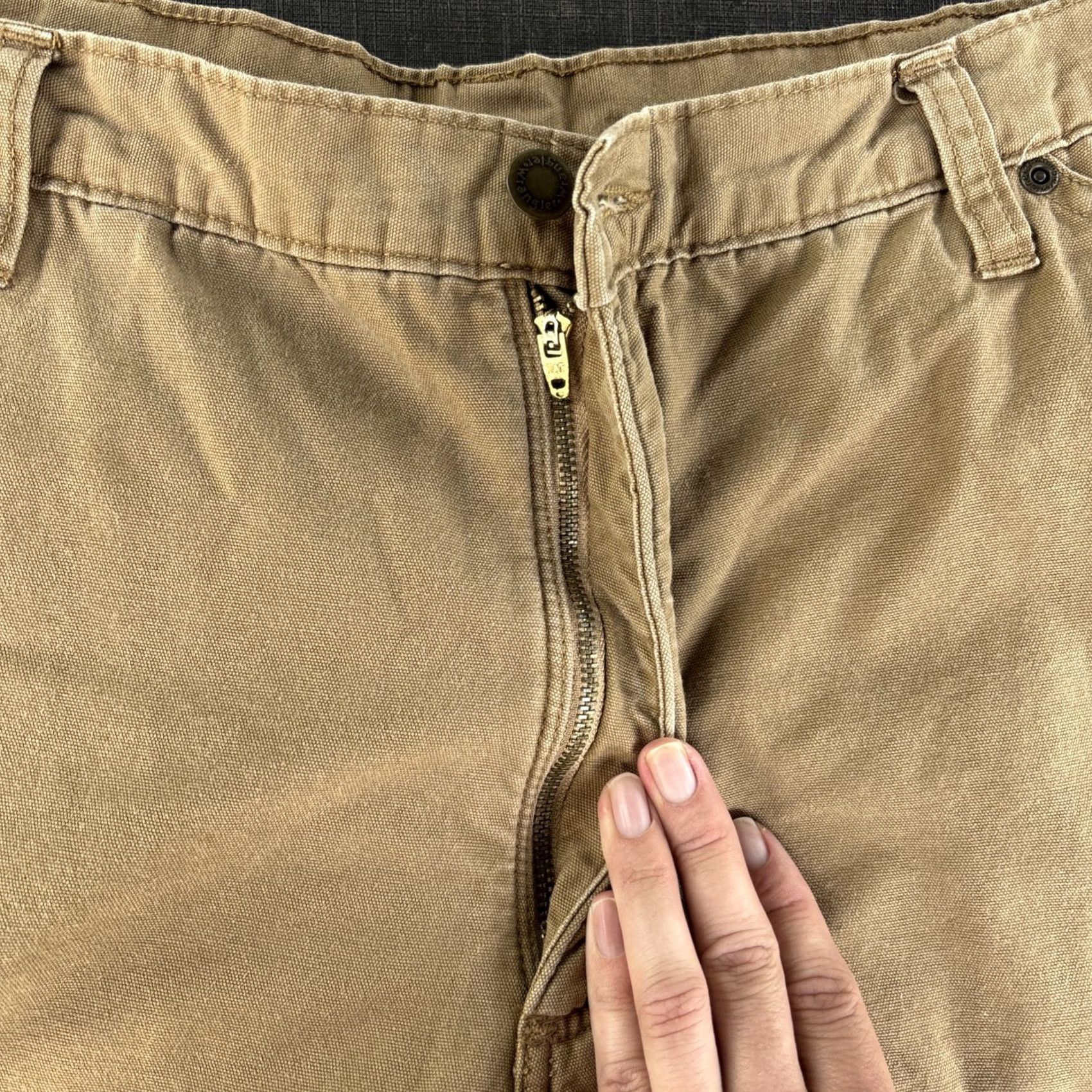 Wrangler VINTAGE Wrangler Men's 38x30 Carpenter Pants Fleece Lined Brown Relaxed 94GRWAO Size US 38 / EU 54 - 6 Thumbnail