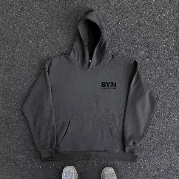 Japanese Brand Vintage SYN Monogram Print Loose Casual Hooded Sweatshirt Size US M / EU 48-50 / 2 - 4 Thumbnail