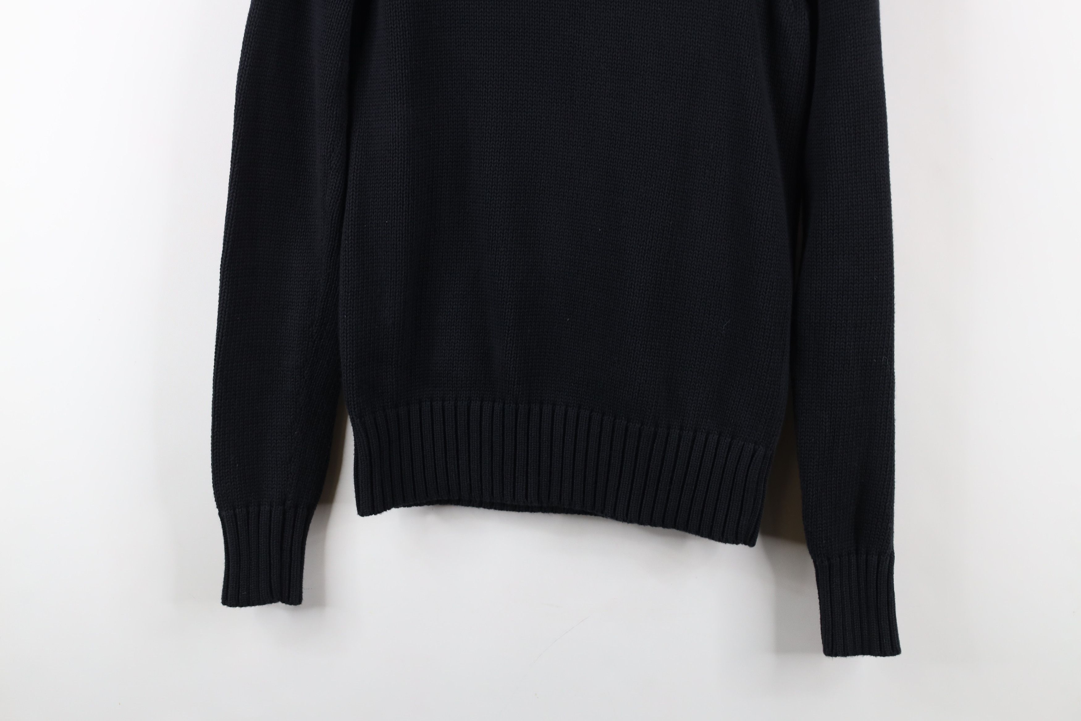 Ralph Lauren × Vintage Vintage 90s Ralph Lauren Cotton Turtleneck Sweater Black Size M / US 6-8 / IT 42-44 - 3 Thumbnail