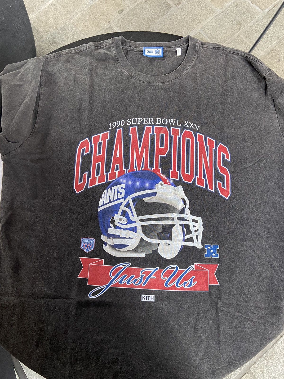 Kith for The NFL: Giants Superbowl Vintage Tee - White Xs