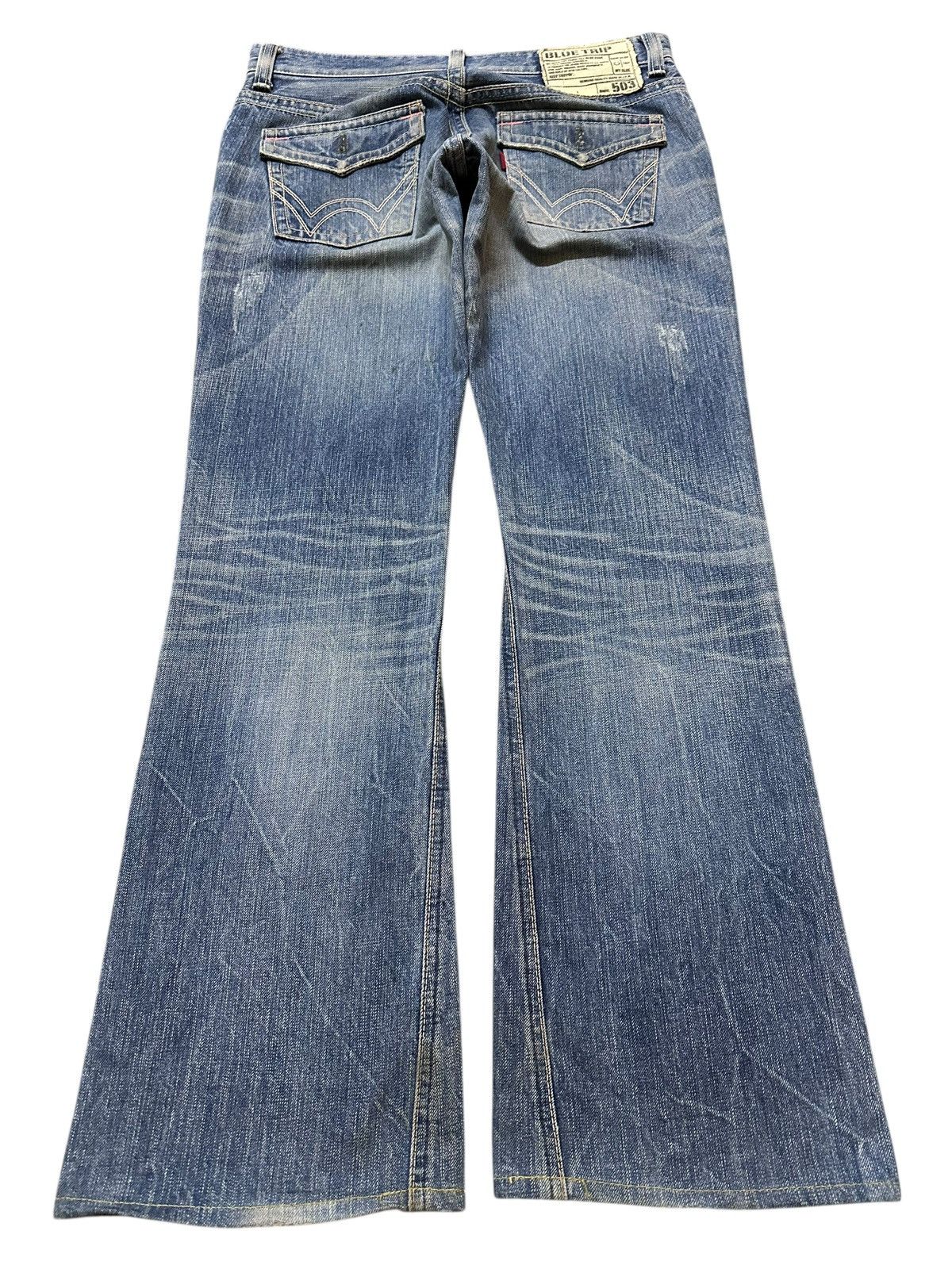 Edwin Vintage Edwin Blue Trip Faded Thunder Wash Wide Leg Jeans Size US 32 / EU 48 - 2 Thumbnail
